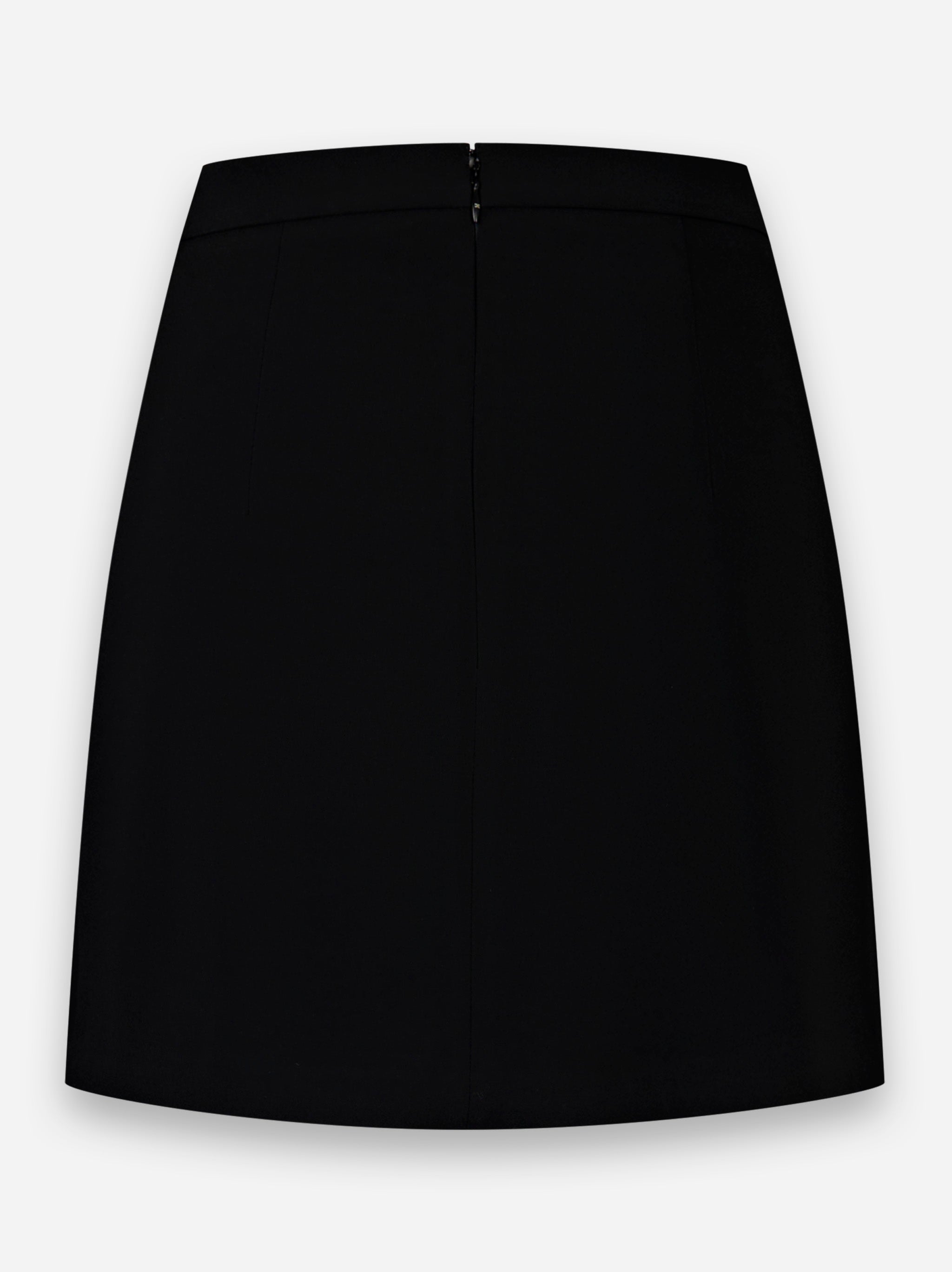 Minigonna in crêpe bicolore Nero