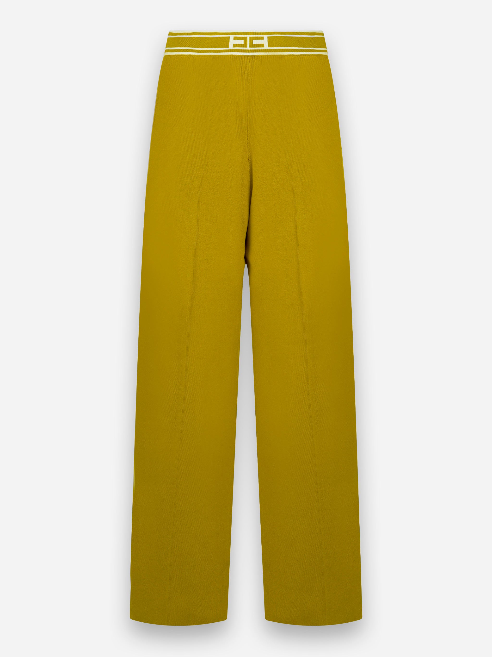 Pantaloni in viscosa con bande a contrasto Verde
