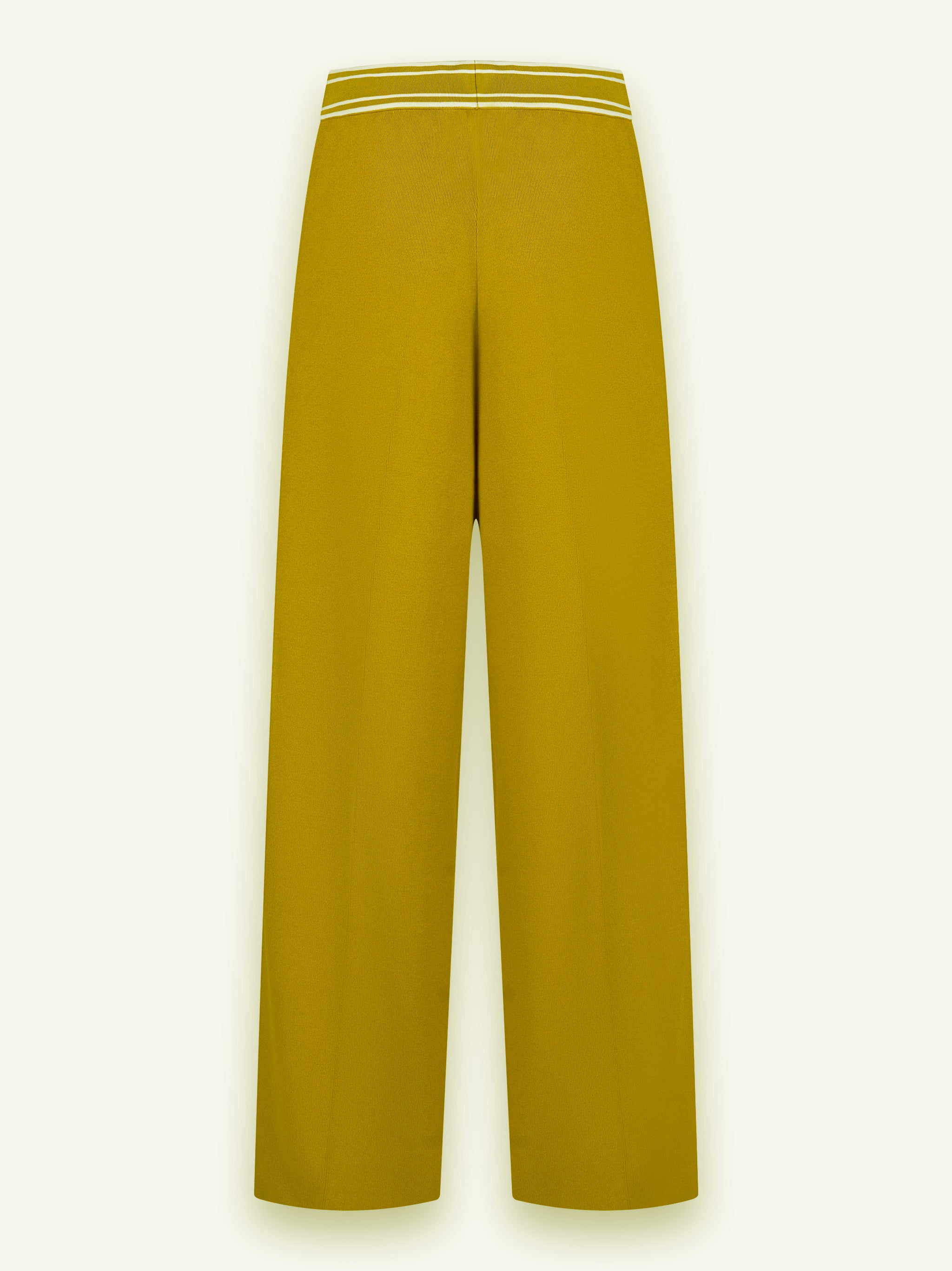 Pantaloni in viscosa con bande a contrasto Verde