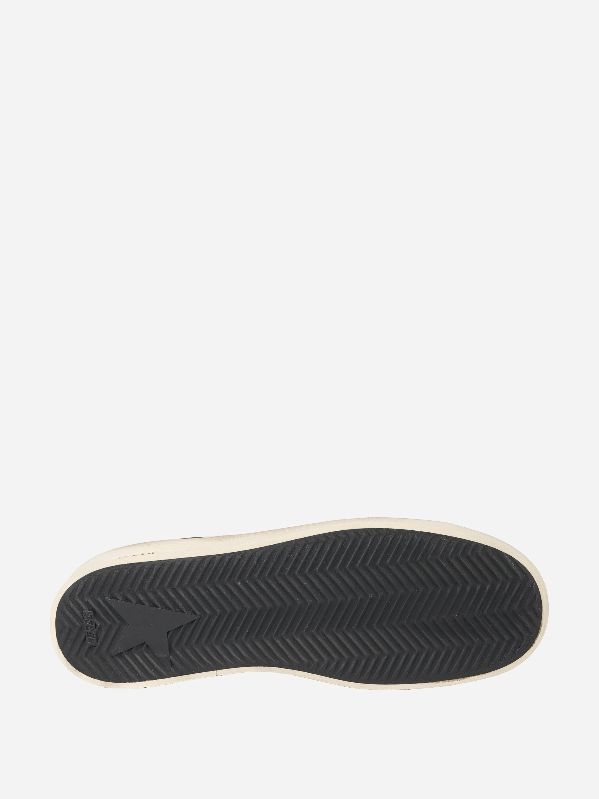 Sneakers Stardan in suede con inserto in rete e stella a contrasto Marrone