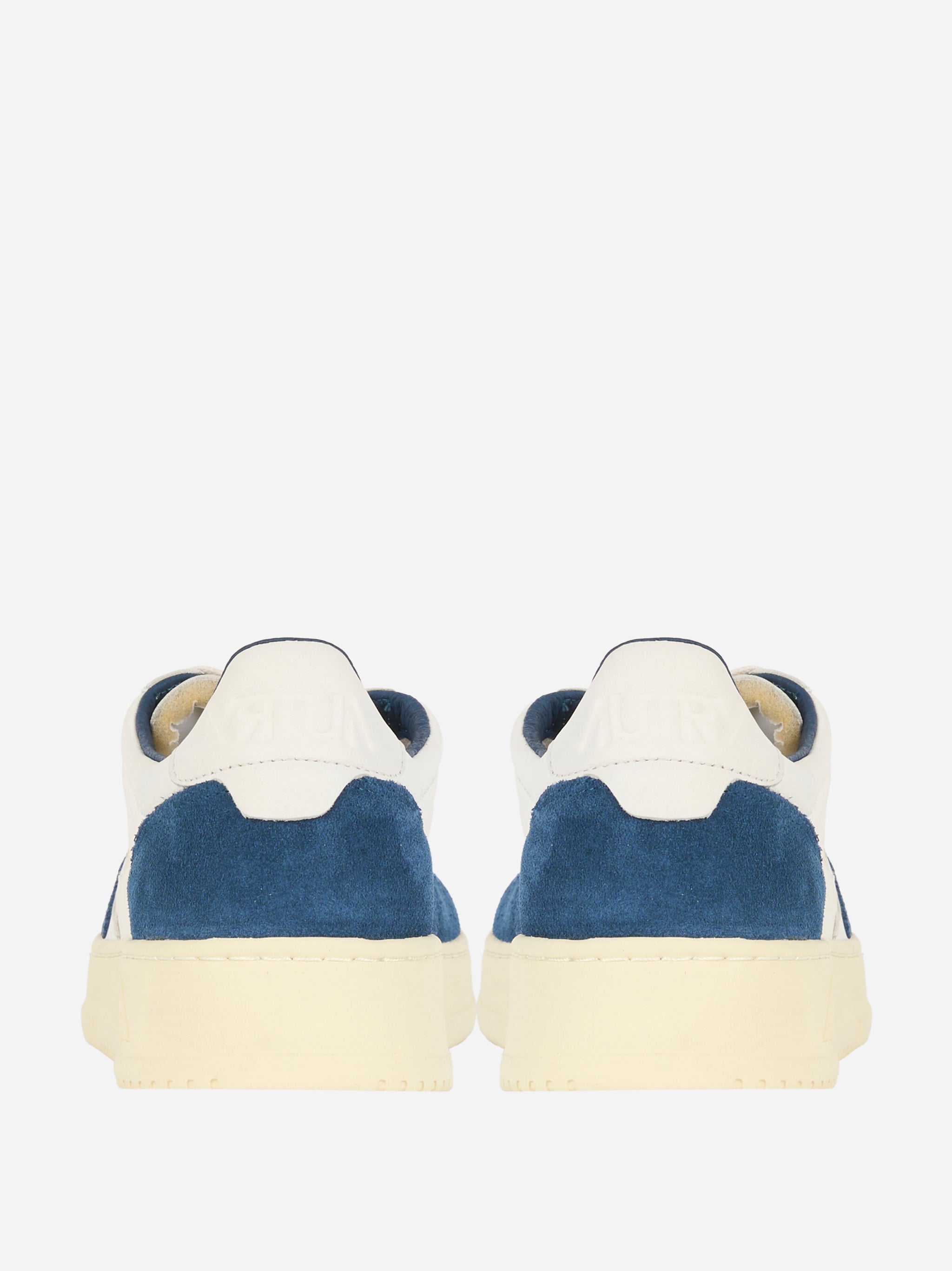 SNEAKERS MEDALIST LOW IN PELLE BIANCA E SUEDE Blu