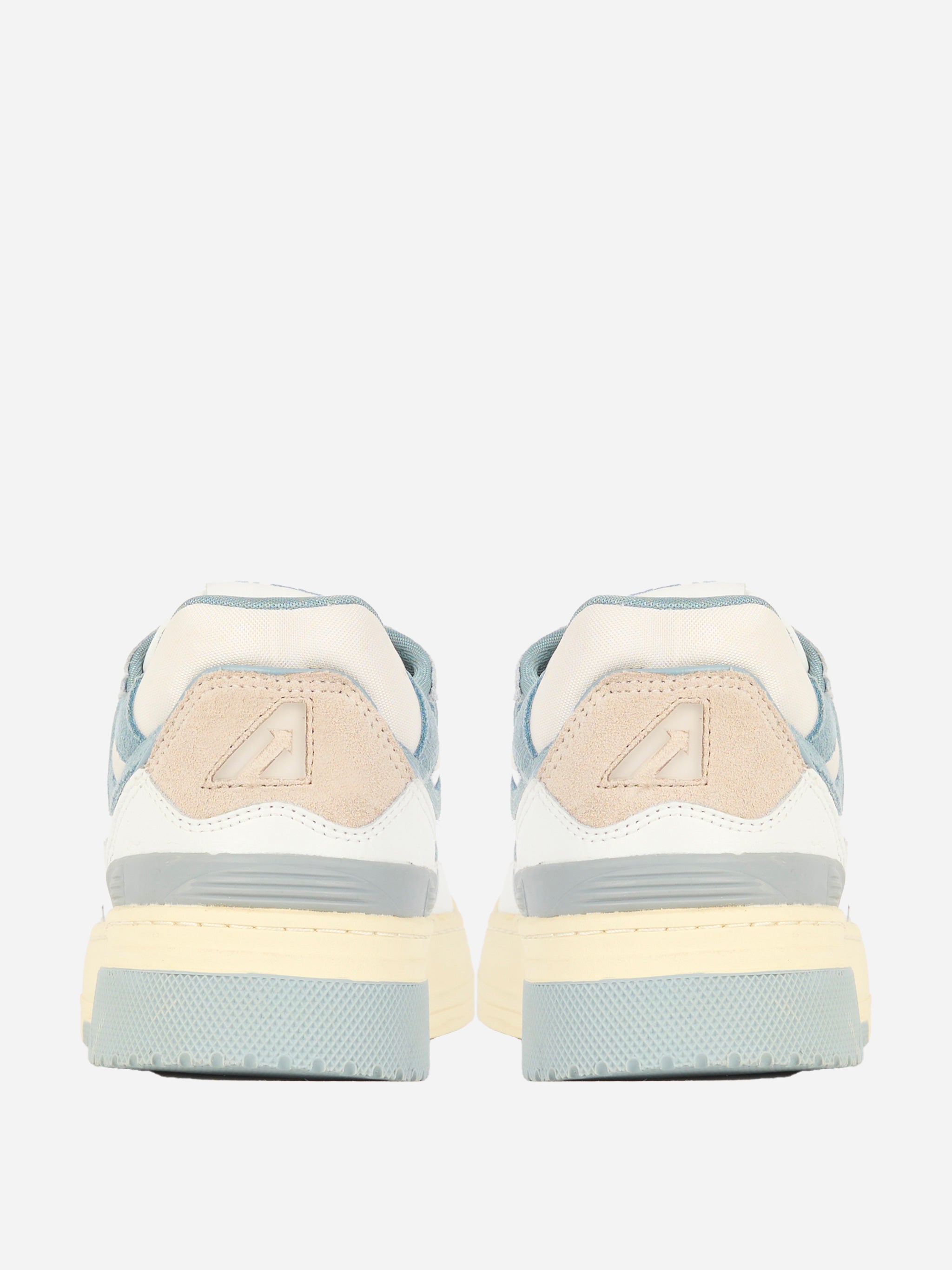 SNEAKERS CLC LOW IN PELLE BIANCA E SUEDE SILVER Blu