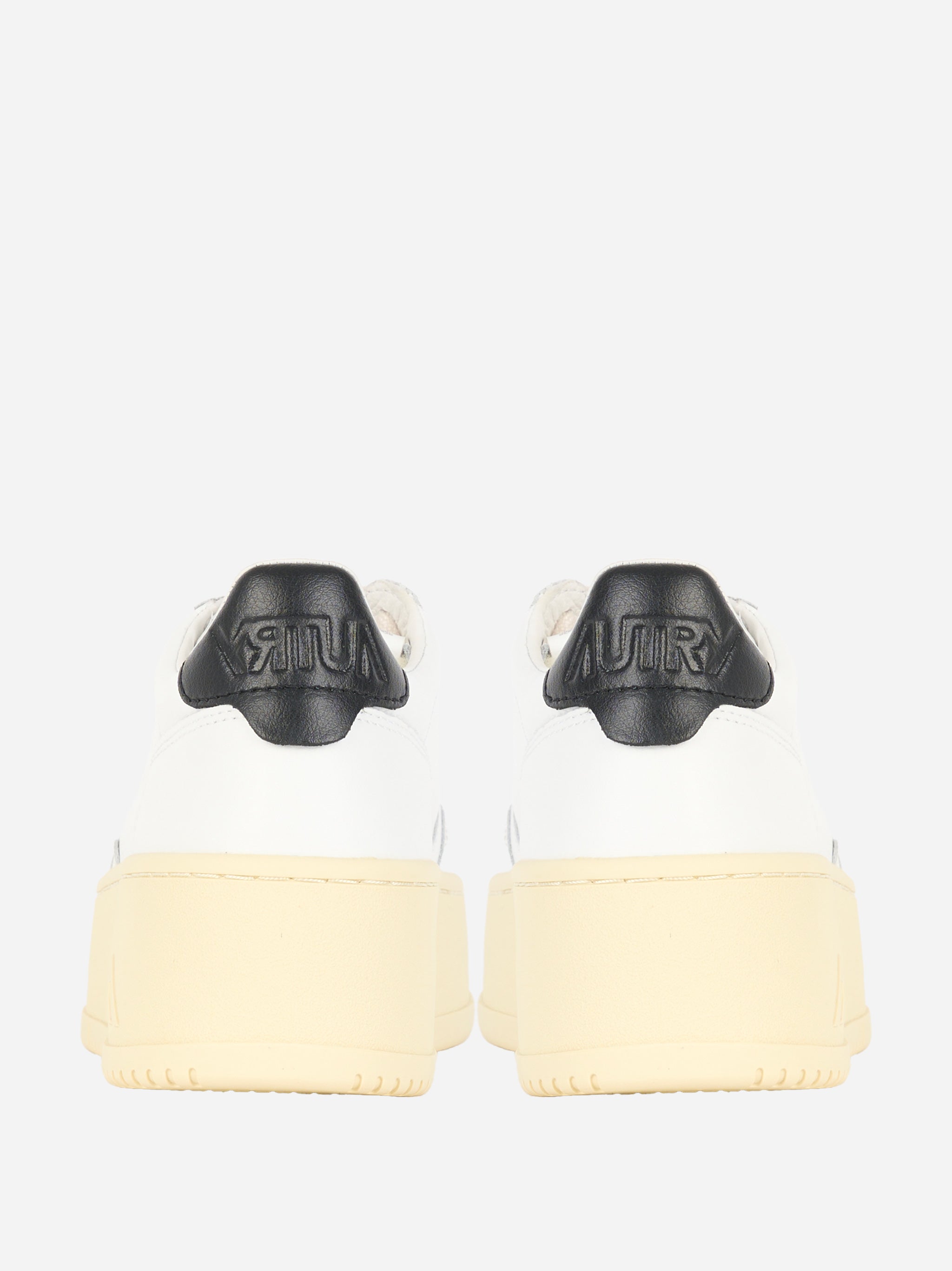 SNEAKERS MEDALIST PLATFORM IN PELLE COLORE BIANCO E Nero