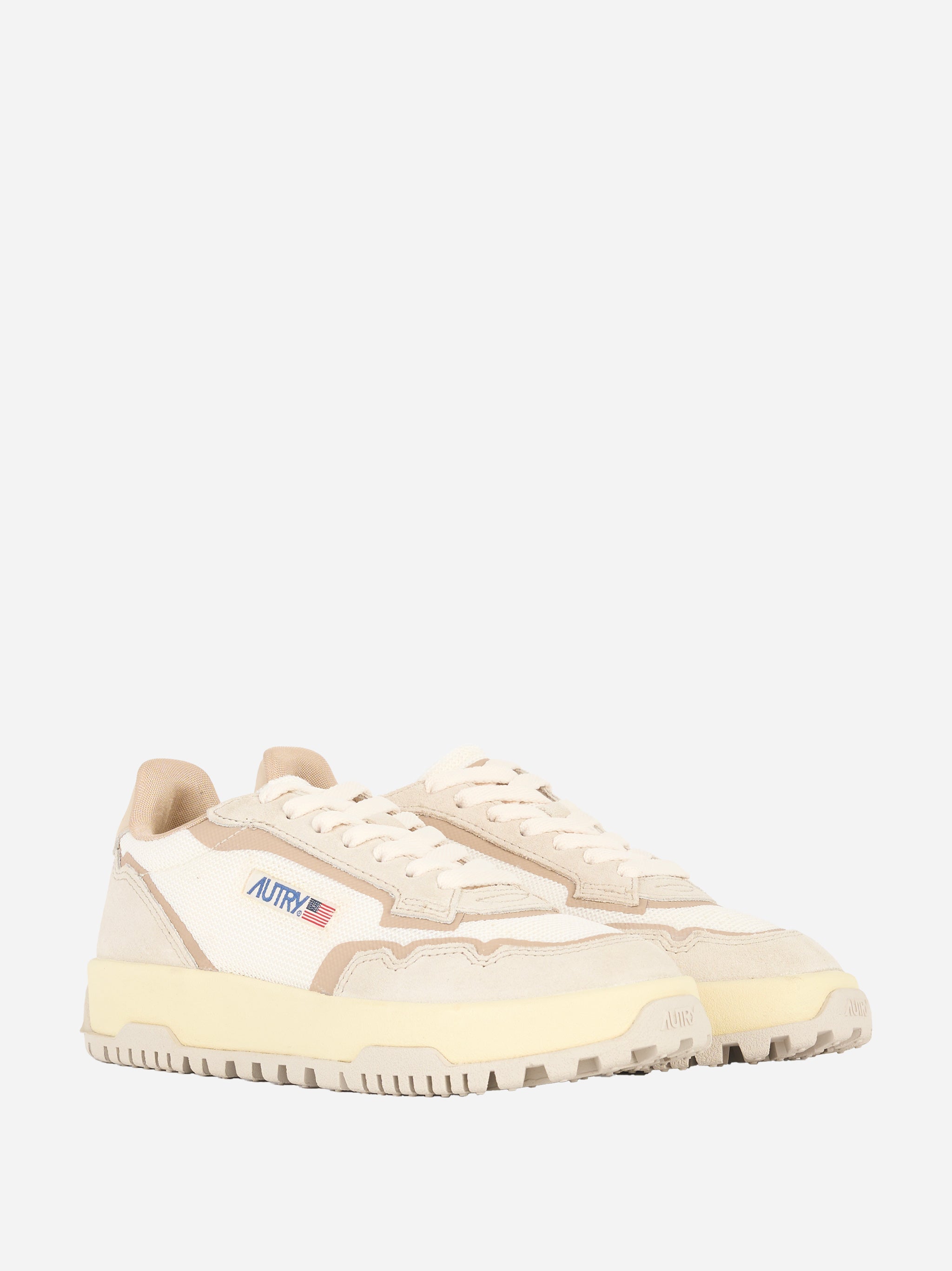 SNEAKERS WILDPACE LOW IN MESH E SUEDE COLORE Beige