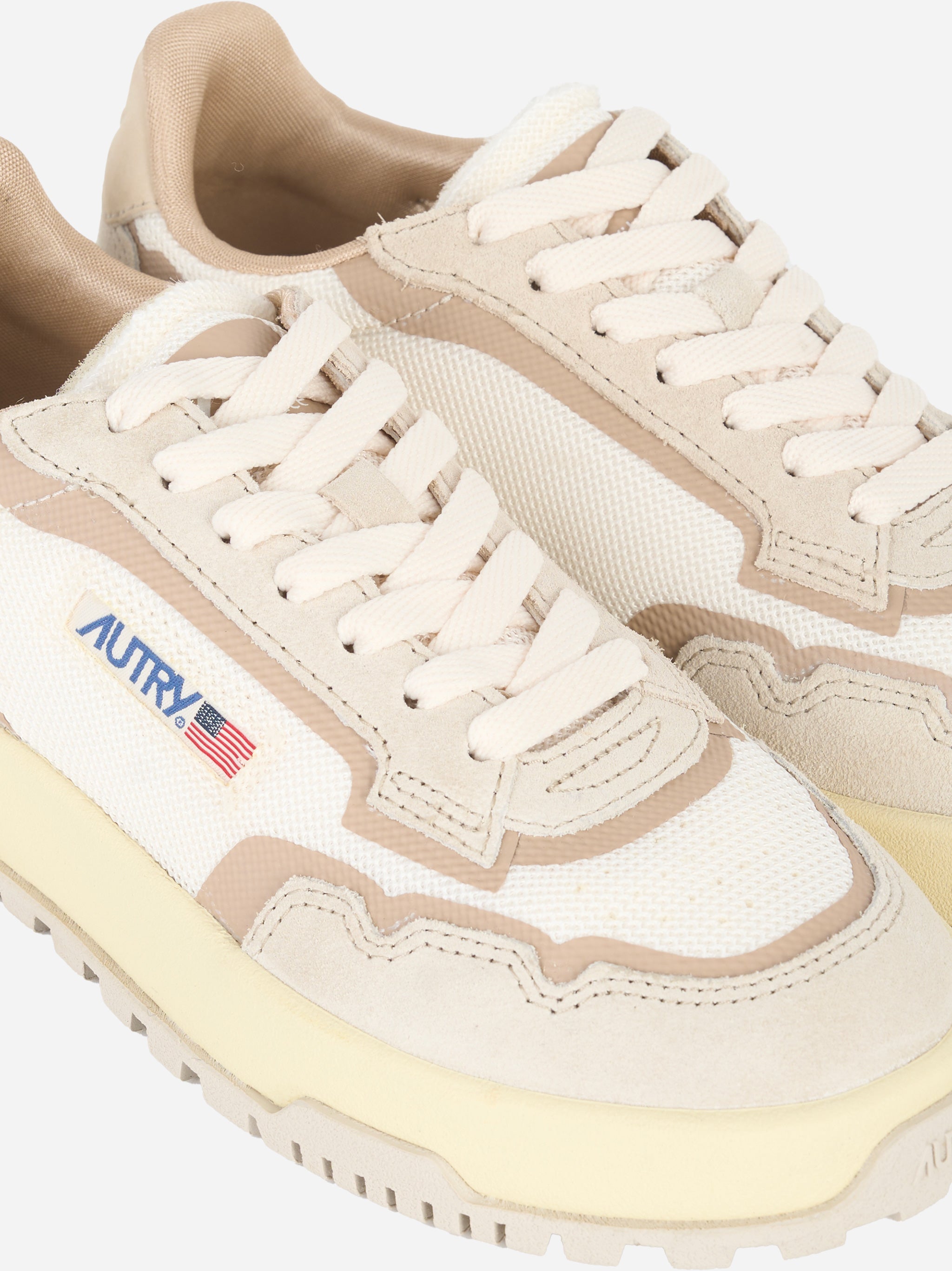 SNEAKERS WILDPACE LOW IN MESH E SUEDE COLORE Beige