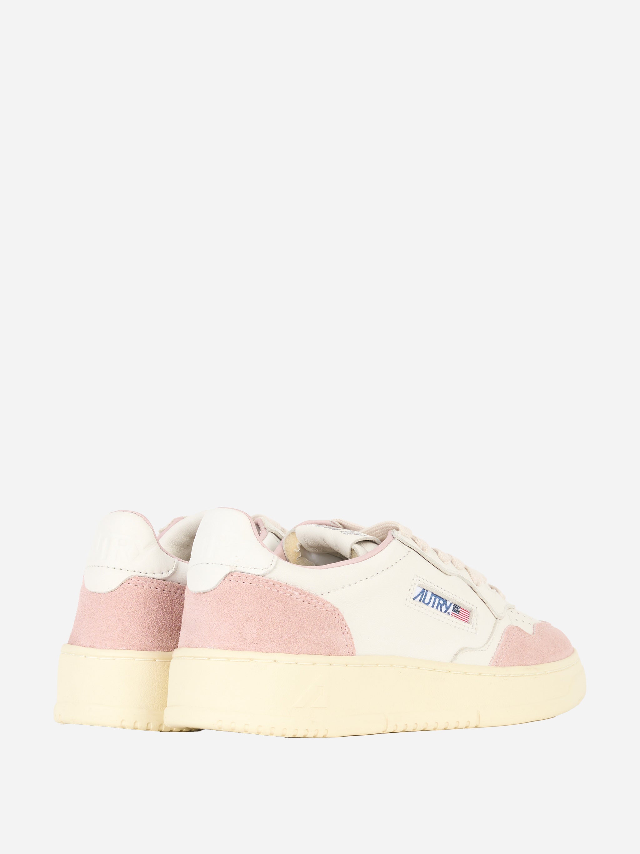 SNEAKERS MEDALIST LOW IN PELLE E SUEDE COLORE BIANCO E Rosa