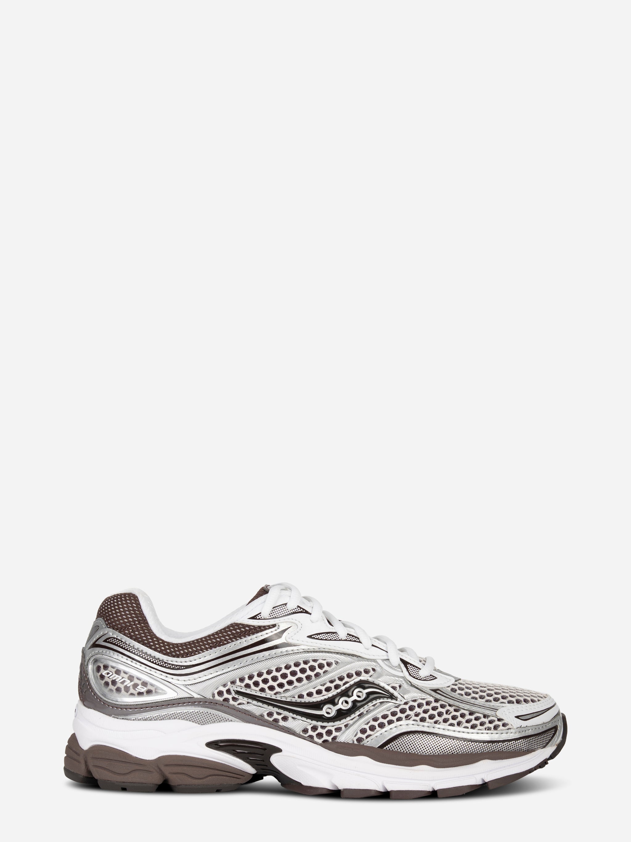 Sneakers Progrid Omni 9 in Pelle e tela bianca e marrone