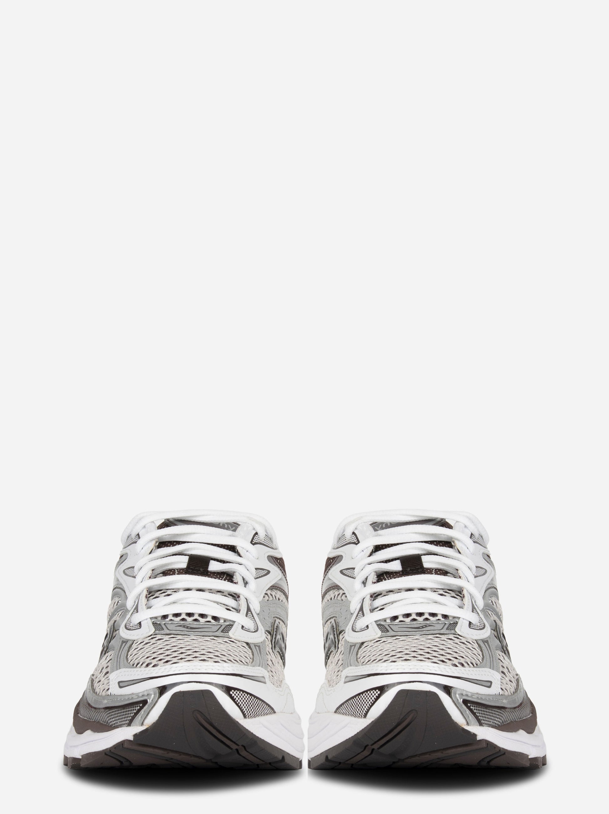 Sneakers Progrid Omni 9 in Pelle e tela bianca e marrone