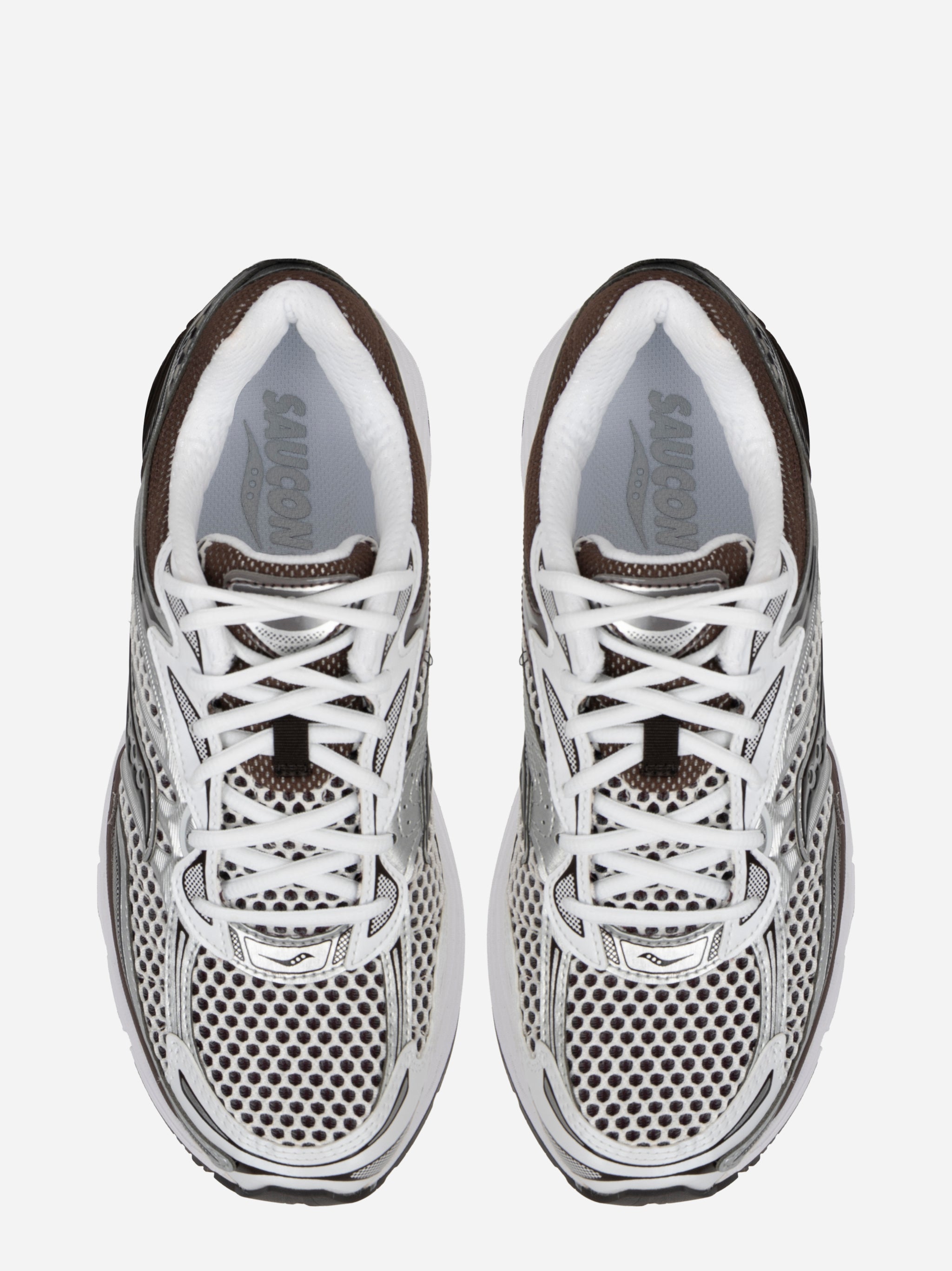 Sneakers Progrid Omni 9 in Pelle e tela bianca e marrone