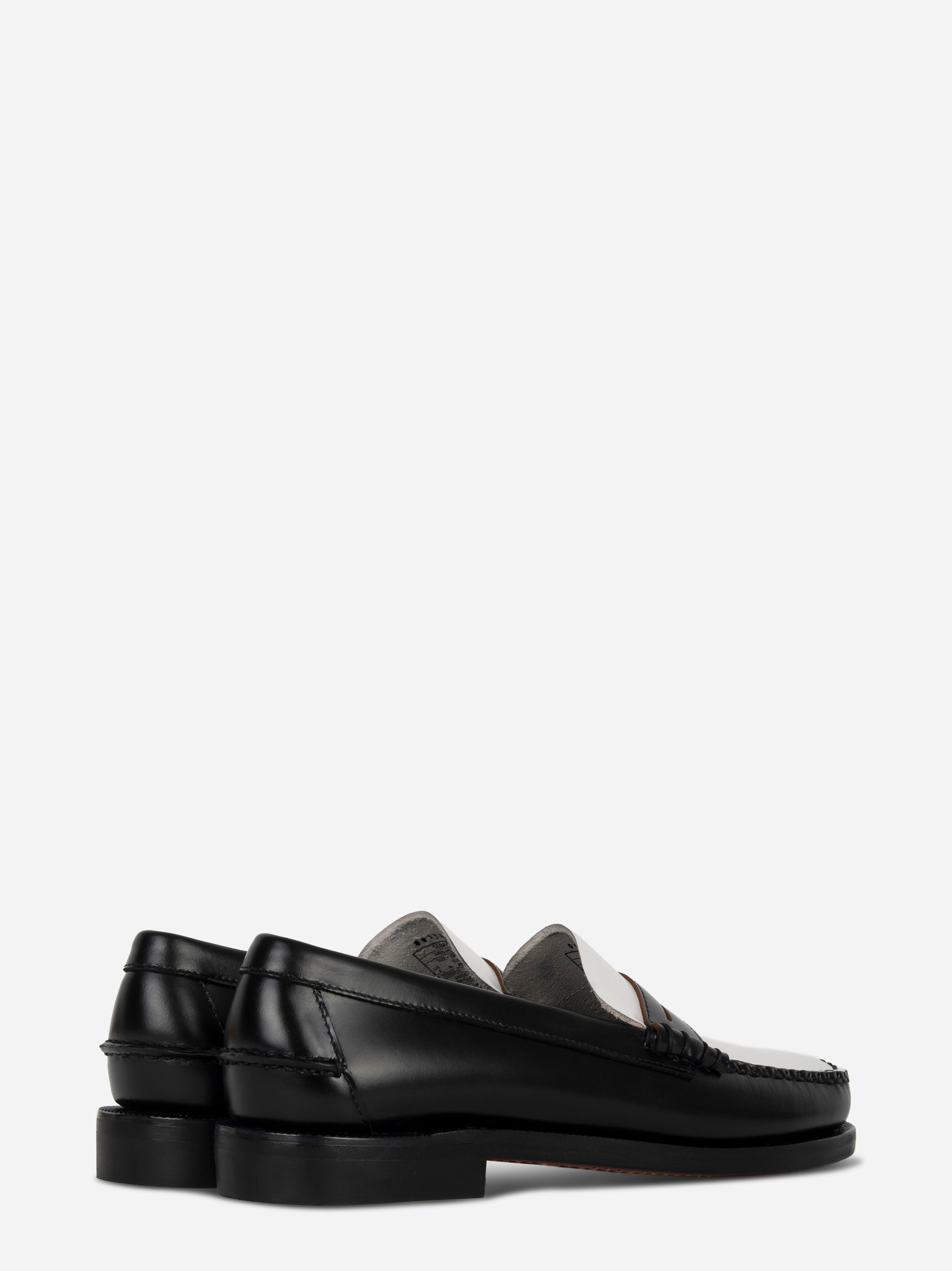 Mocassino Classic Dan in pelle bicolore Nero e Bianco
