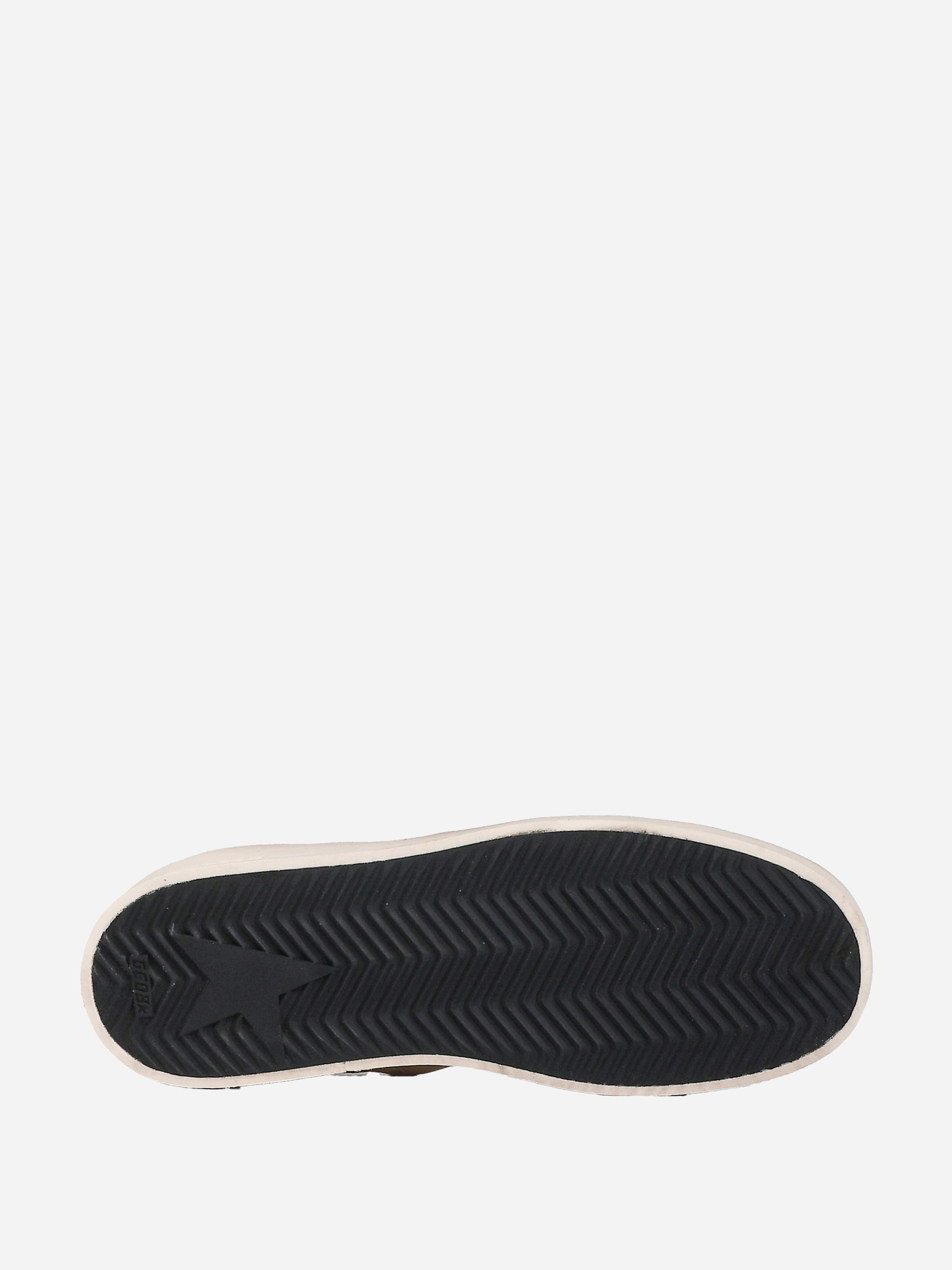 Sneaker Stardan in nappa con stella e talloncino stampato rosa Bianco