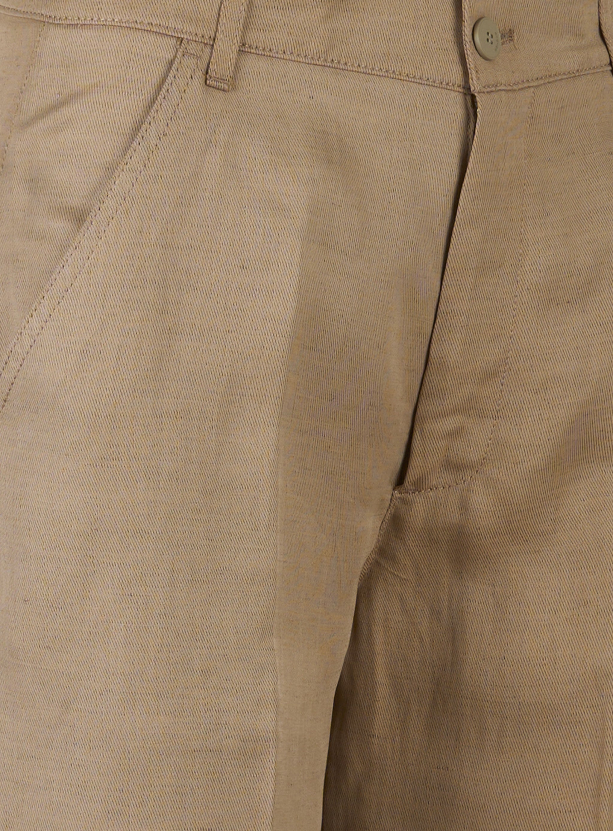 Pantalone Idra in viscosa e lino Beige