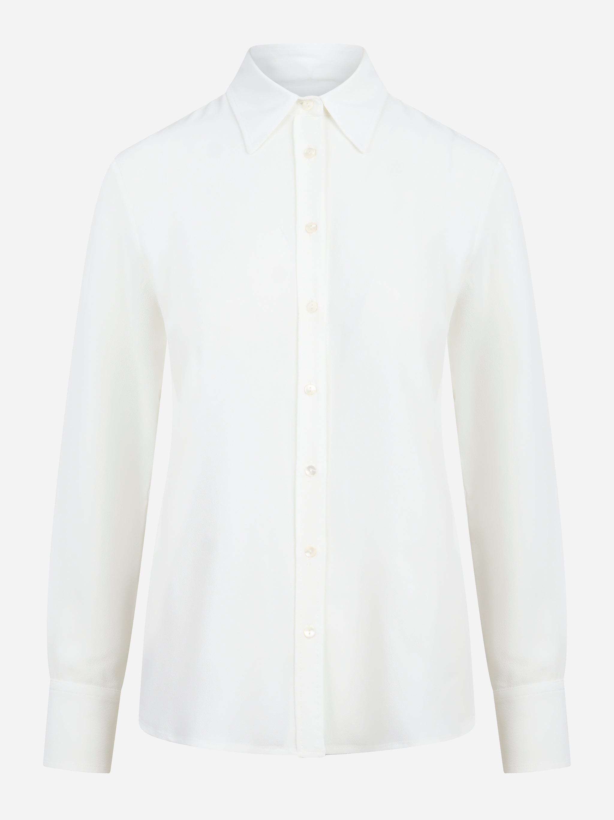 Camicia Cesar in misto seta bianca