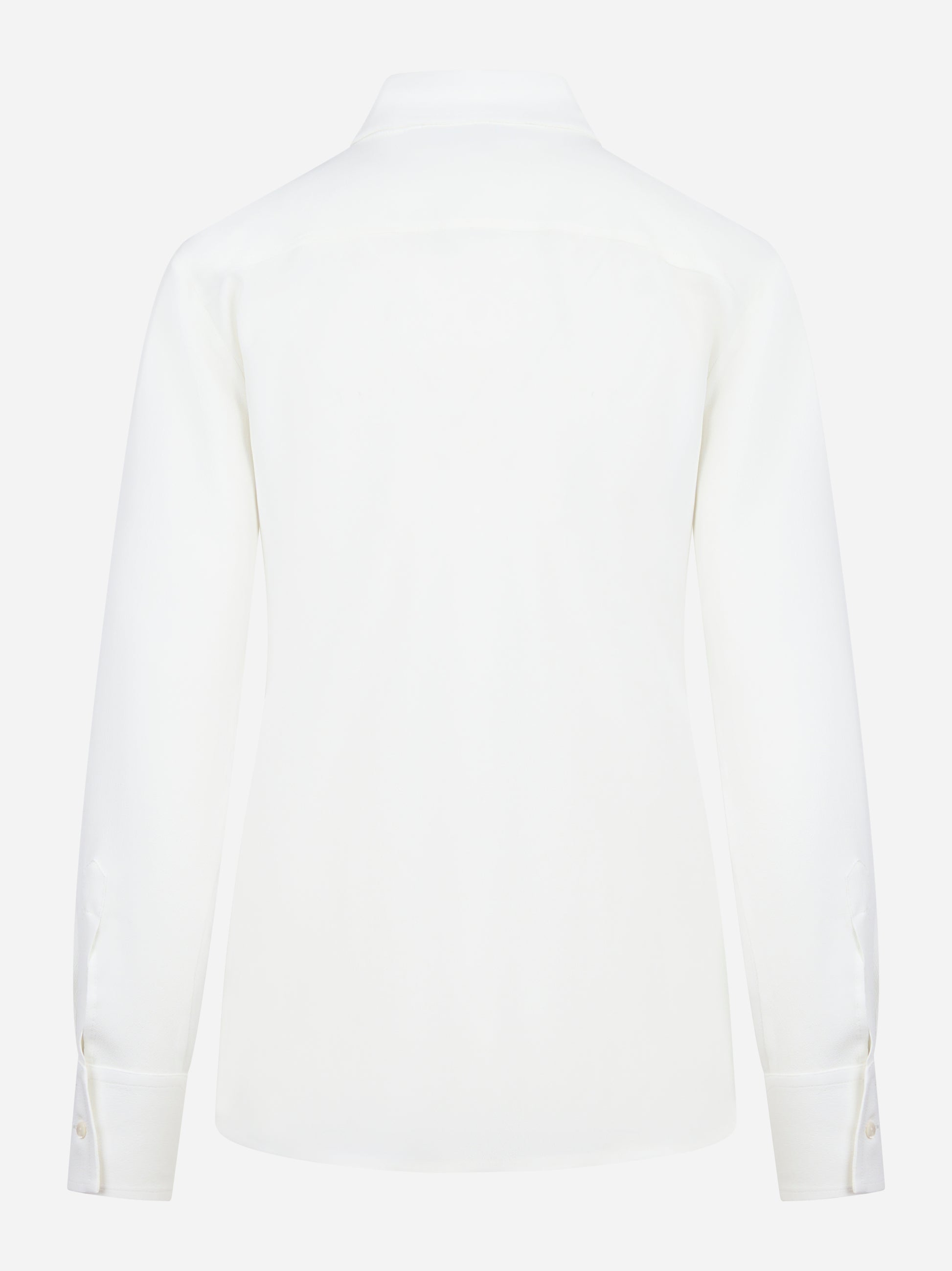 Camicia Cesar in misto seta bianca