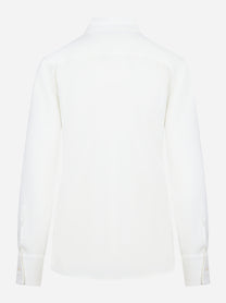 Camicia Cesar in misto seta bianca