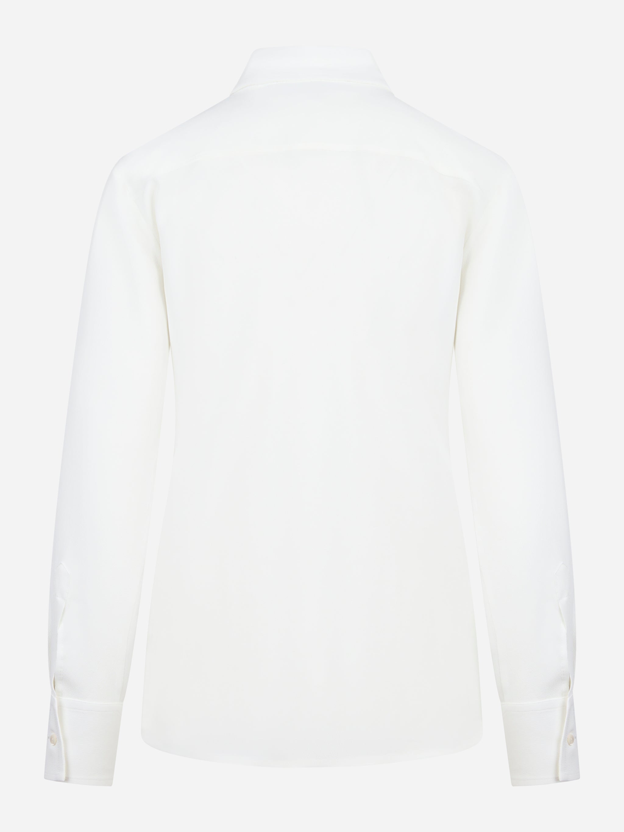 Camicia Cesar in misto seta bianca