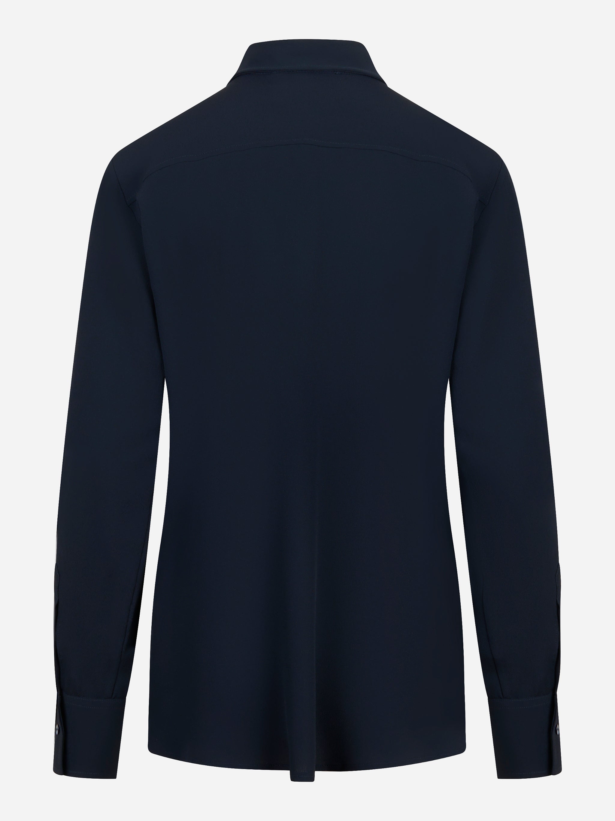 Camicia Cesar in misto seta blu