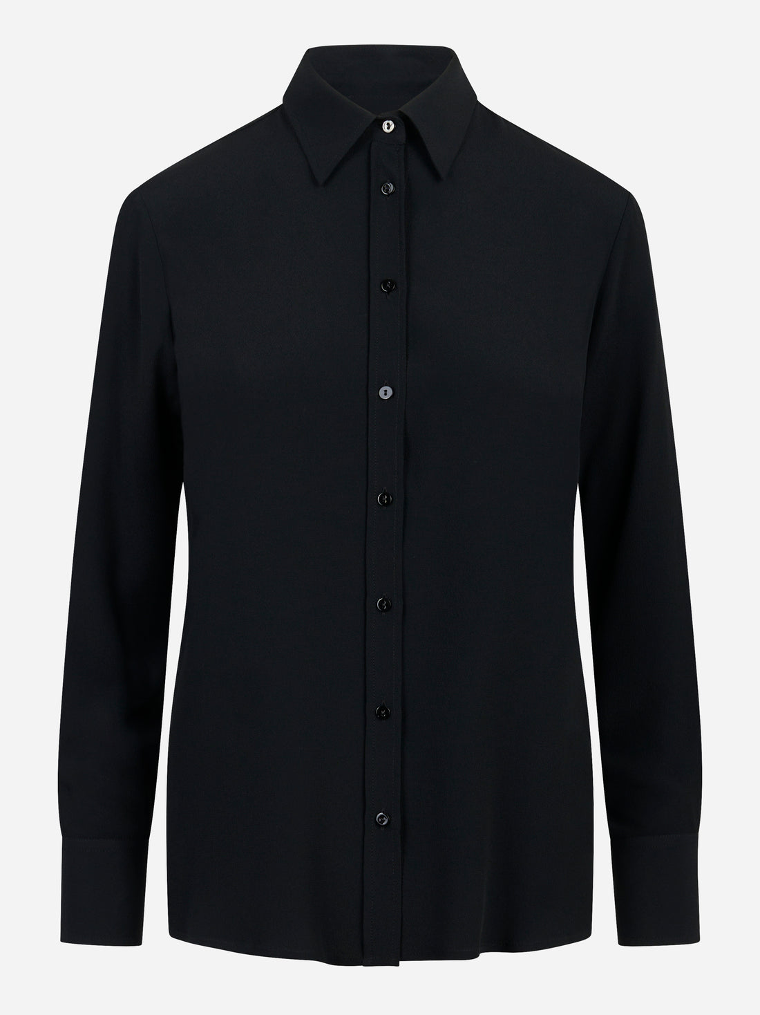 Camicia Cesar in misto seta nera