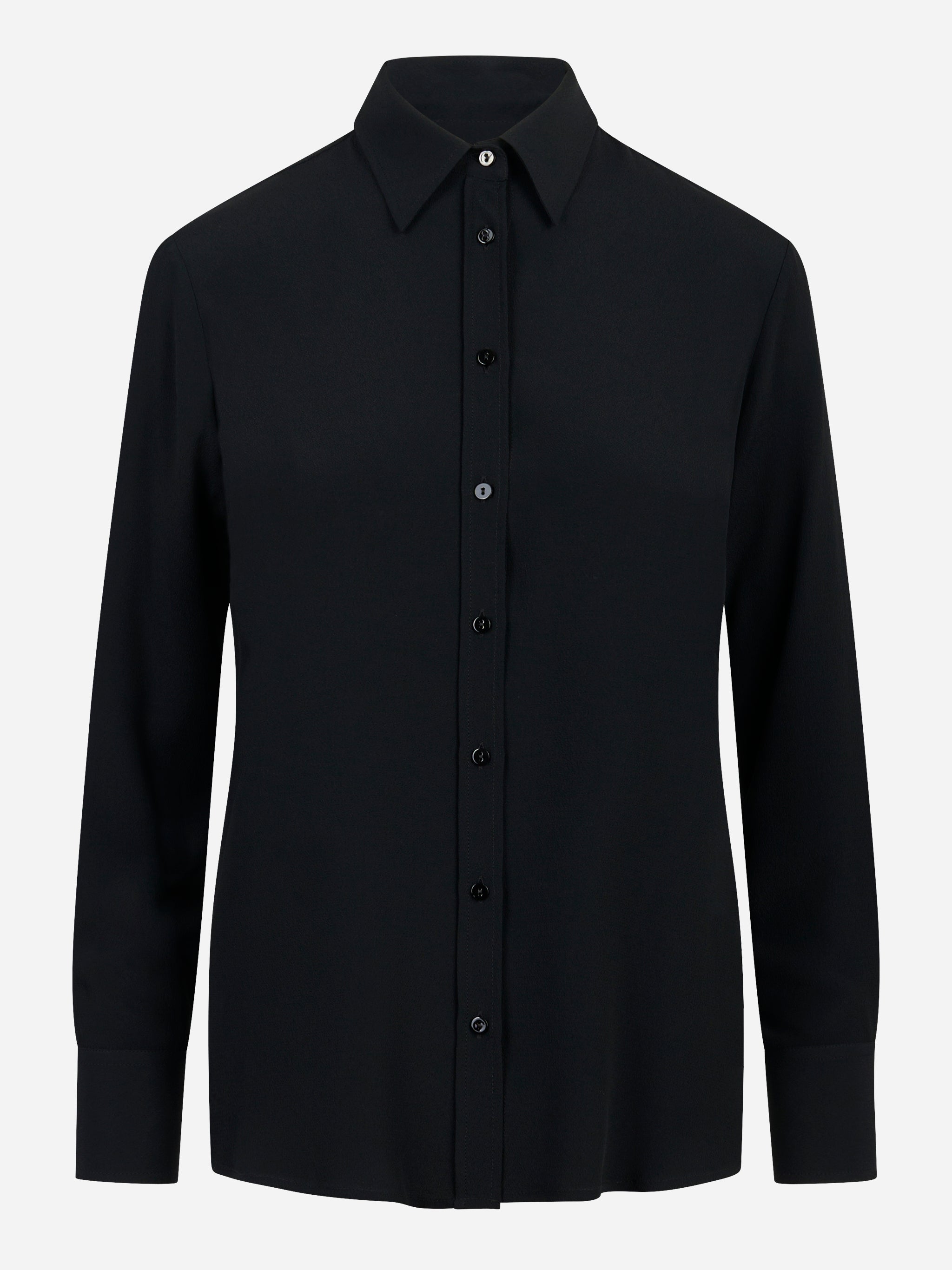 Camicia Cesar in misto seta nera