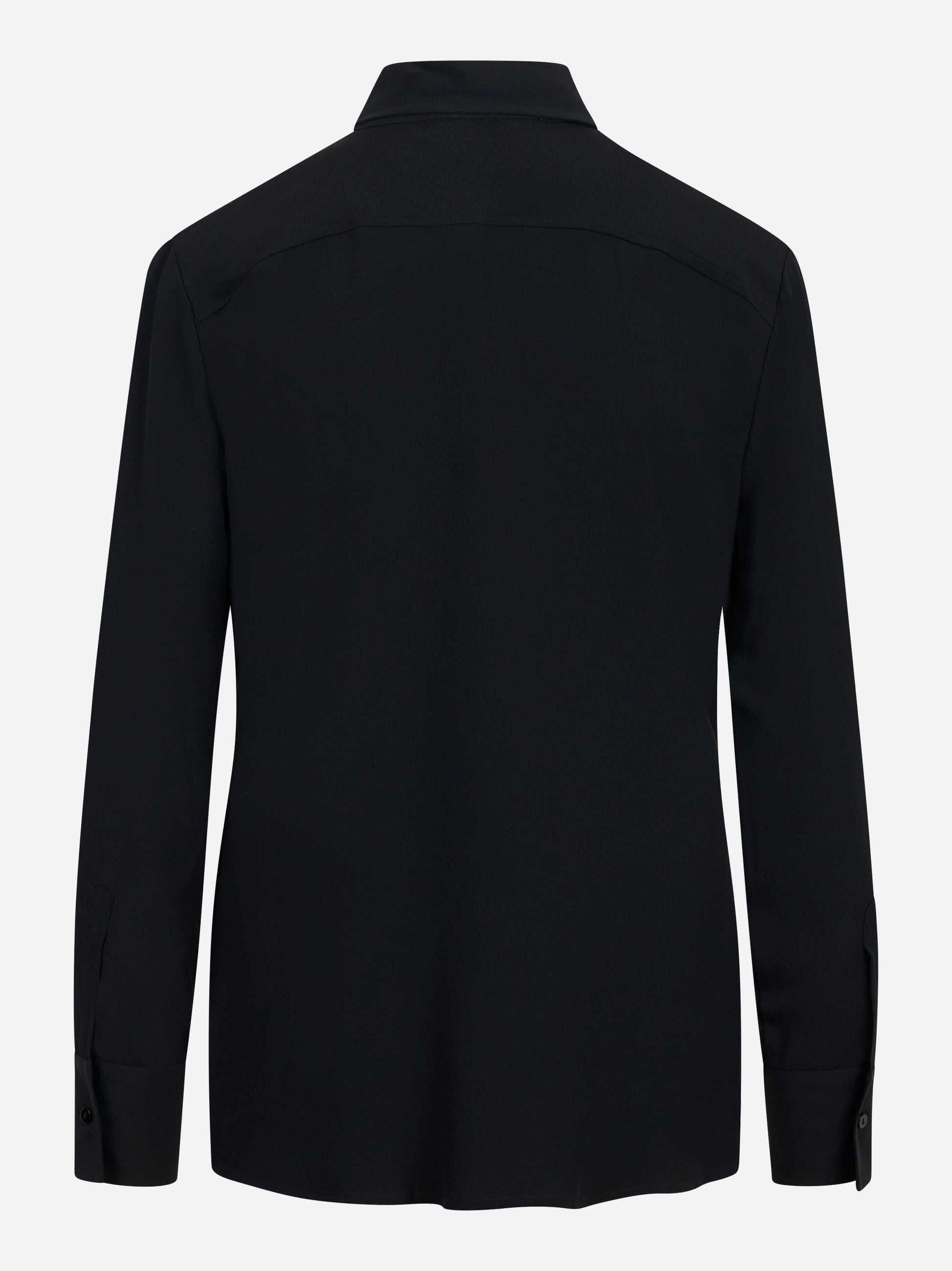 Camicia Cesar in misto seta nera