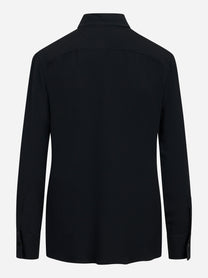 Camicia Cesar in misto seta nera