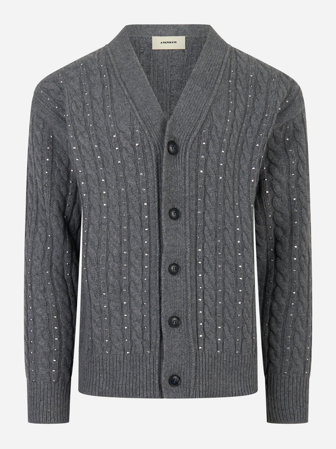 Cardigan con applicazioni Grigio