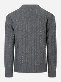 Cardigan con applicazioni Grigio