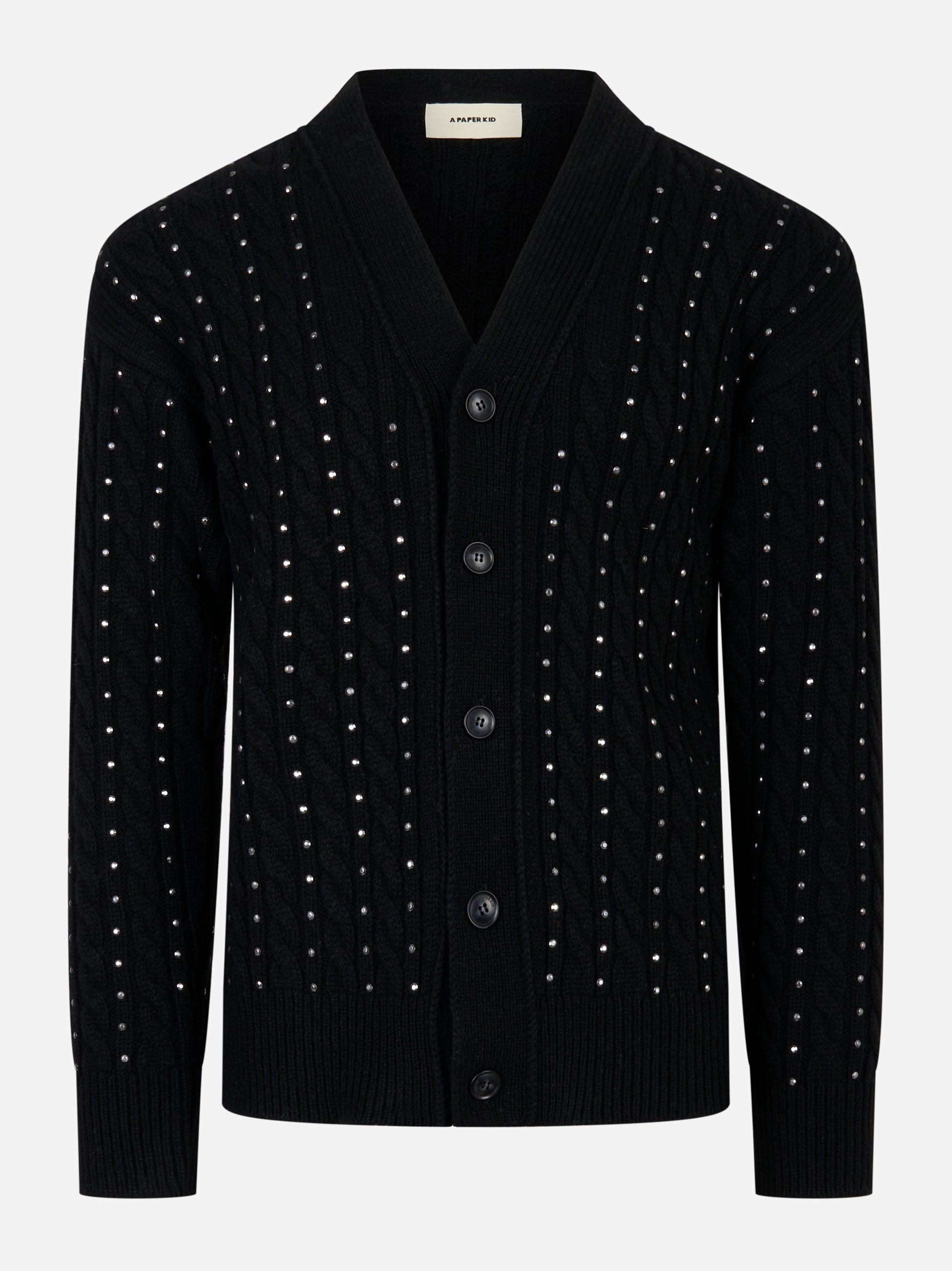Cardigan con applicazioni Nero