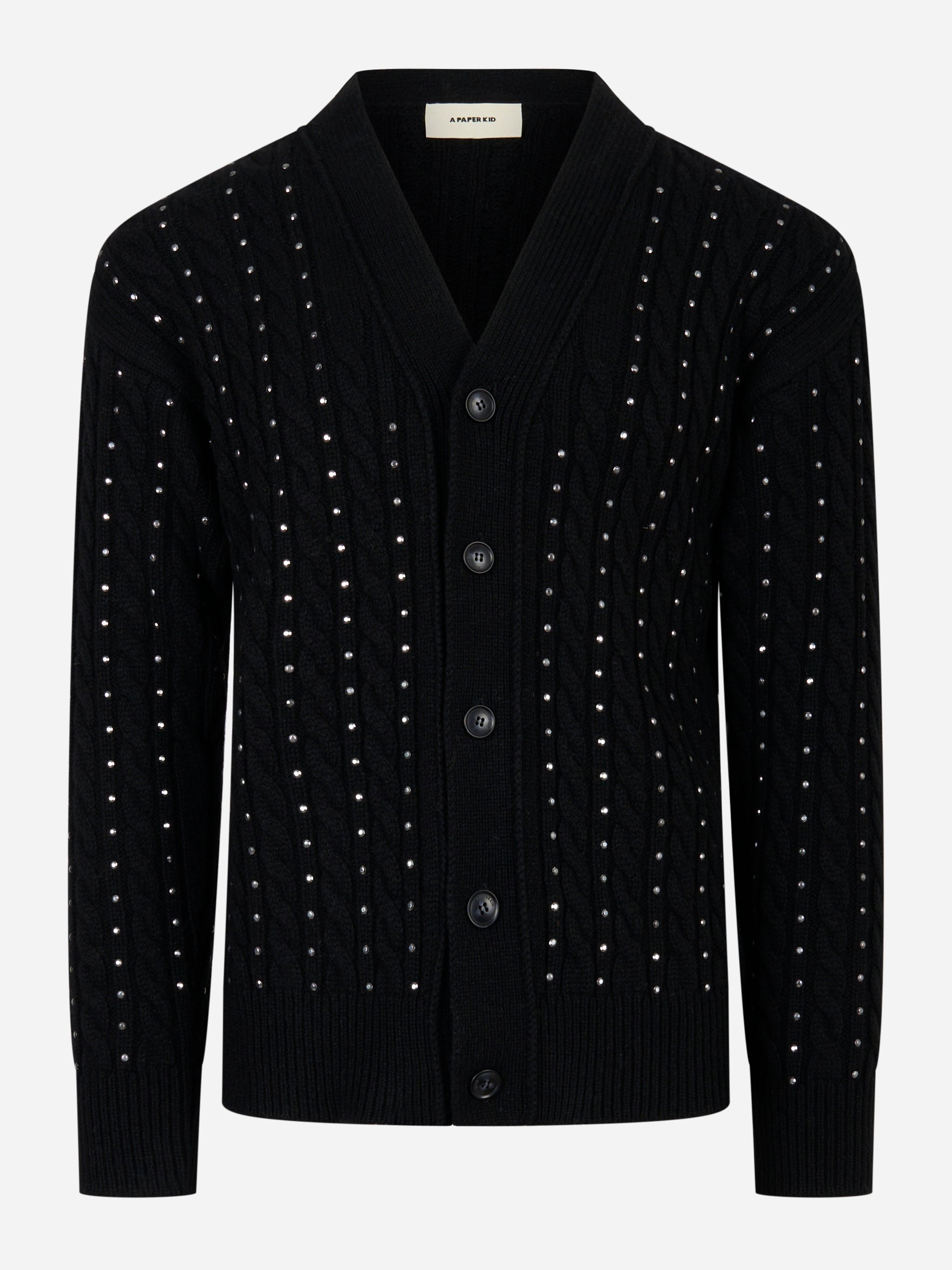 Cardigan con applicazioni Nero