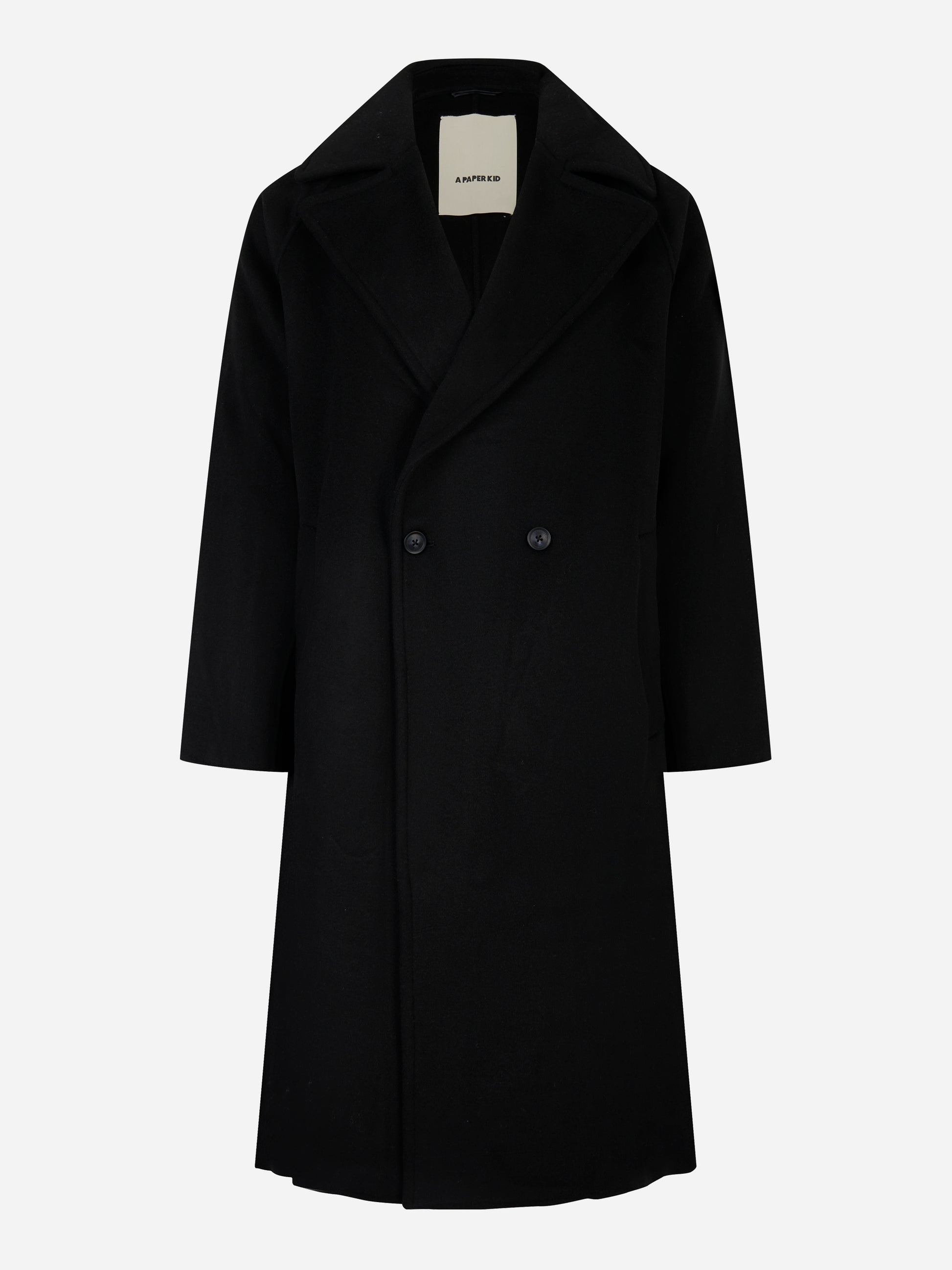 Cappotto doppiopetto oversize Nero