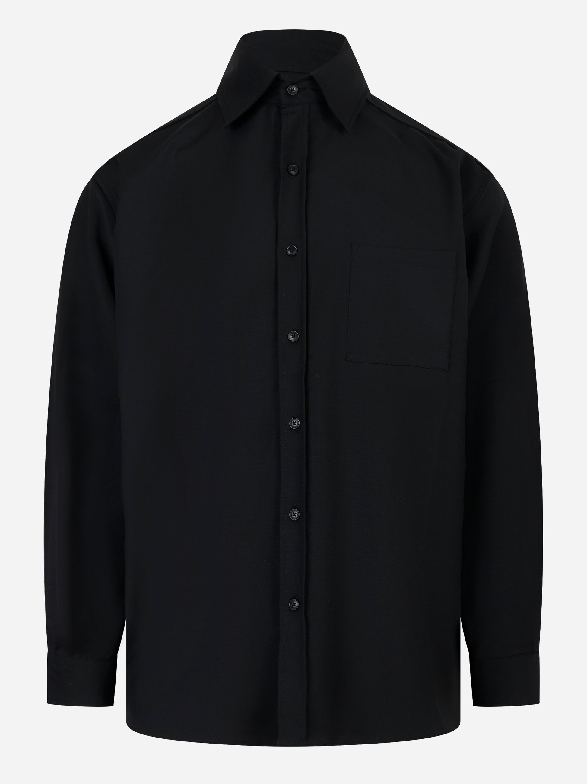 Camicia over con taschino Nera
