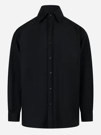 Camicia over con taschino Nera