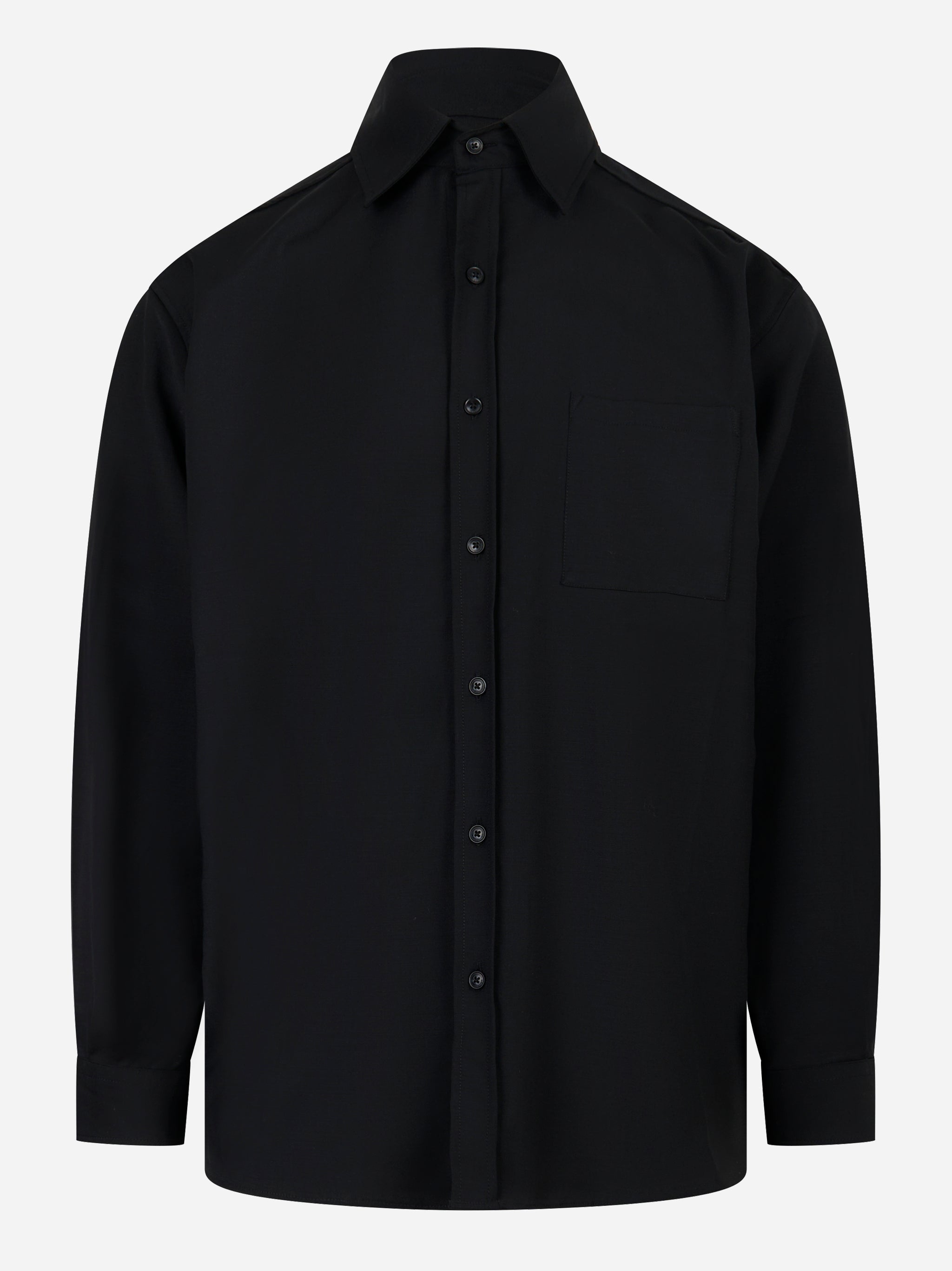 Camicia over con taschino Nera