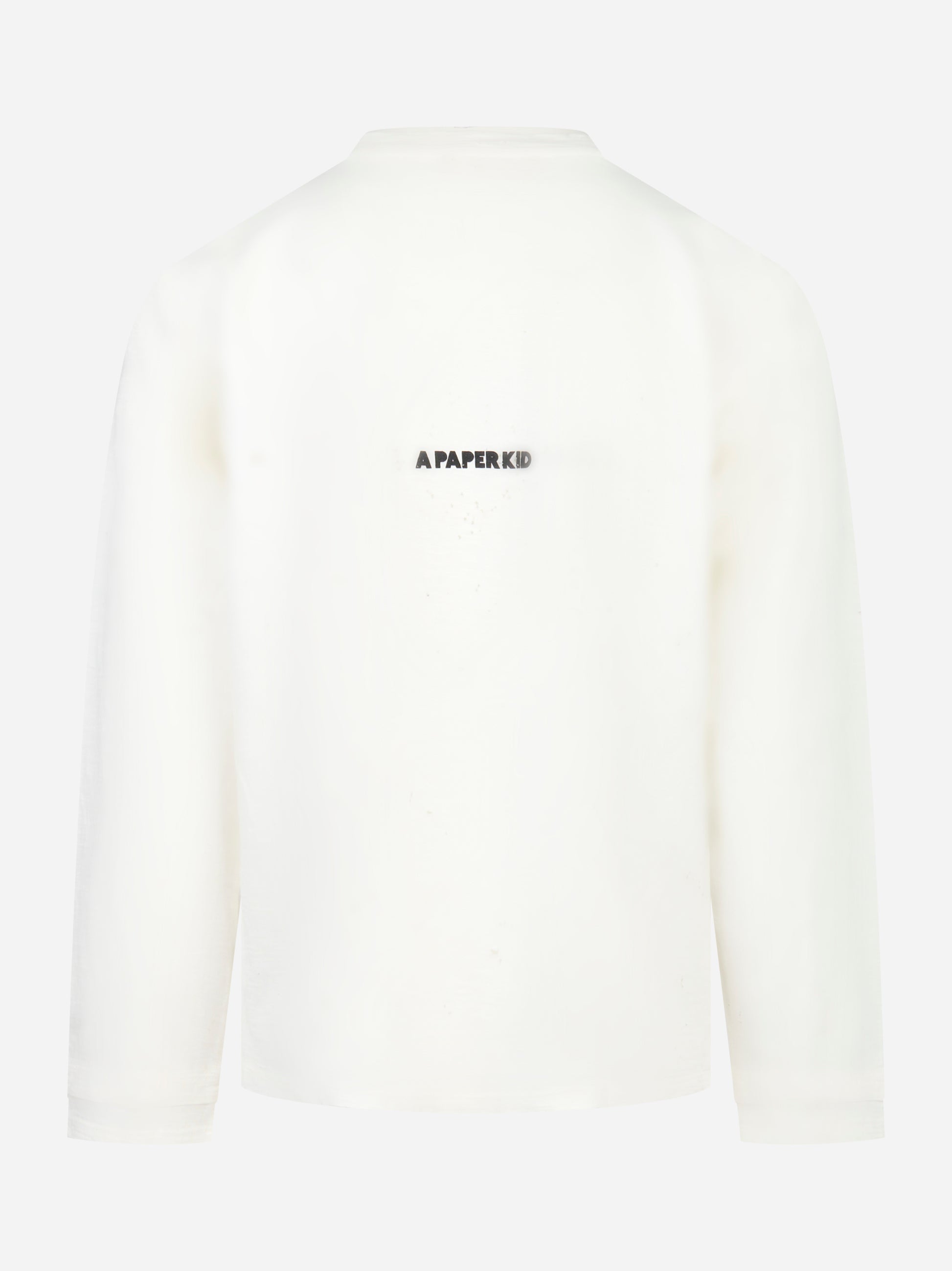 T-shirt manica lunga con logo Bianca