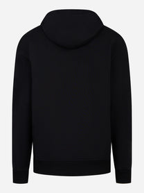 Hoodie con logo applicato Nero