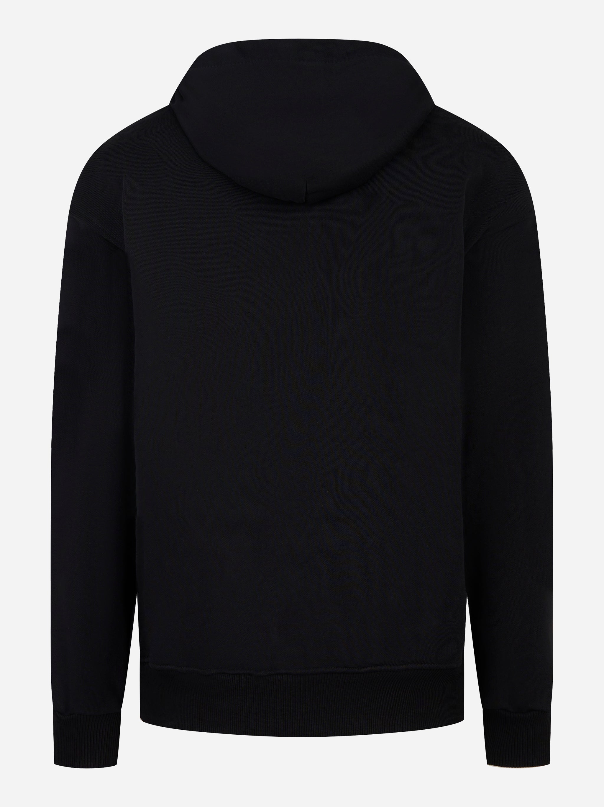 Hoodie con logo applicato Nero