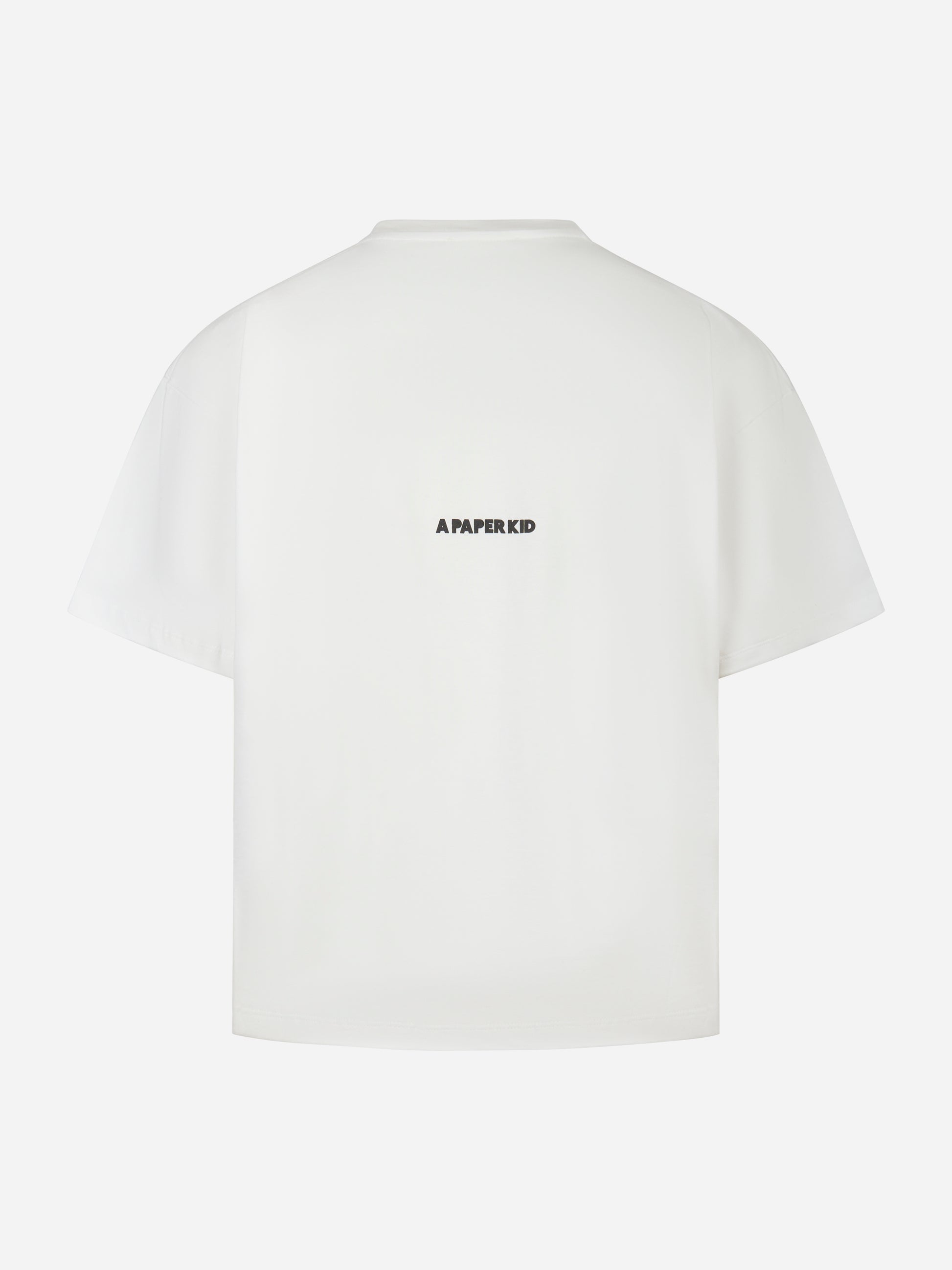 T-shirt oversize con stampa logo Bianca