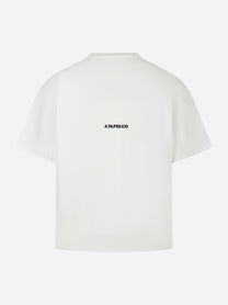 T-shirt oversize con stampa logo Bianca