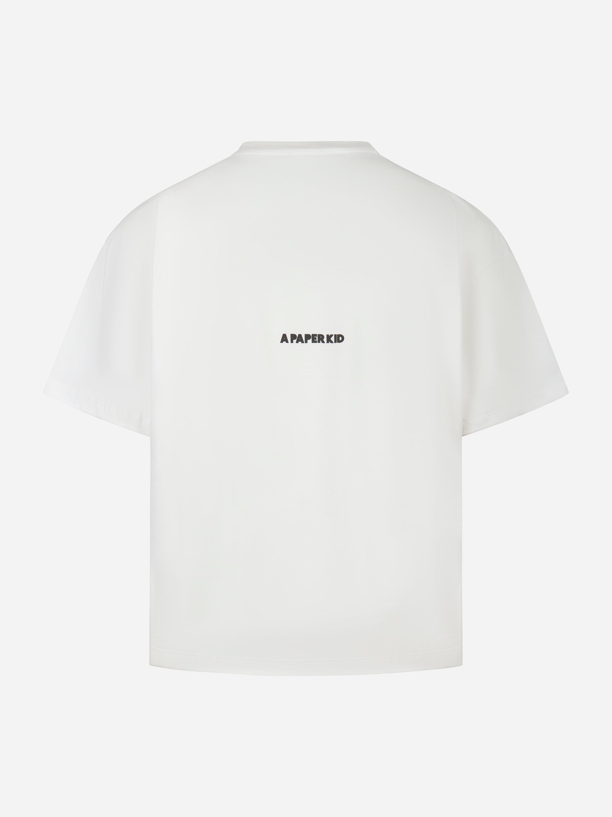 T-shirt oversize con stampa logo Bianca