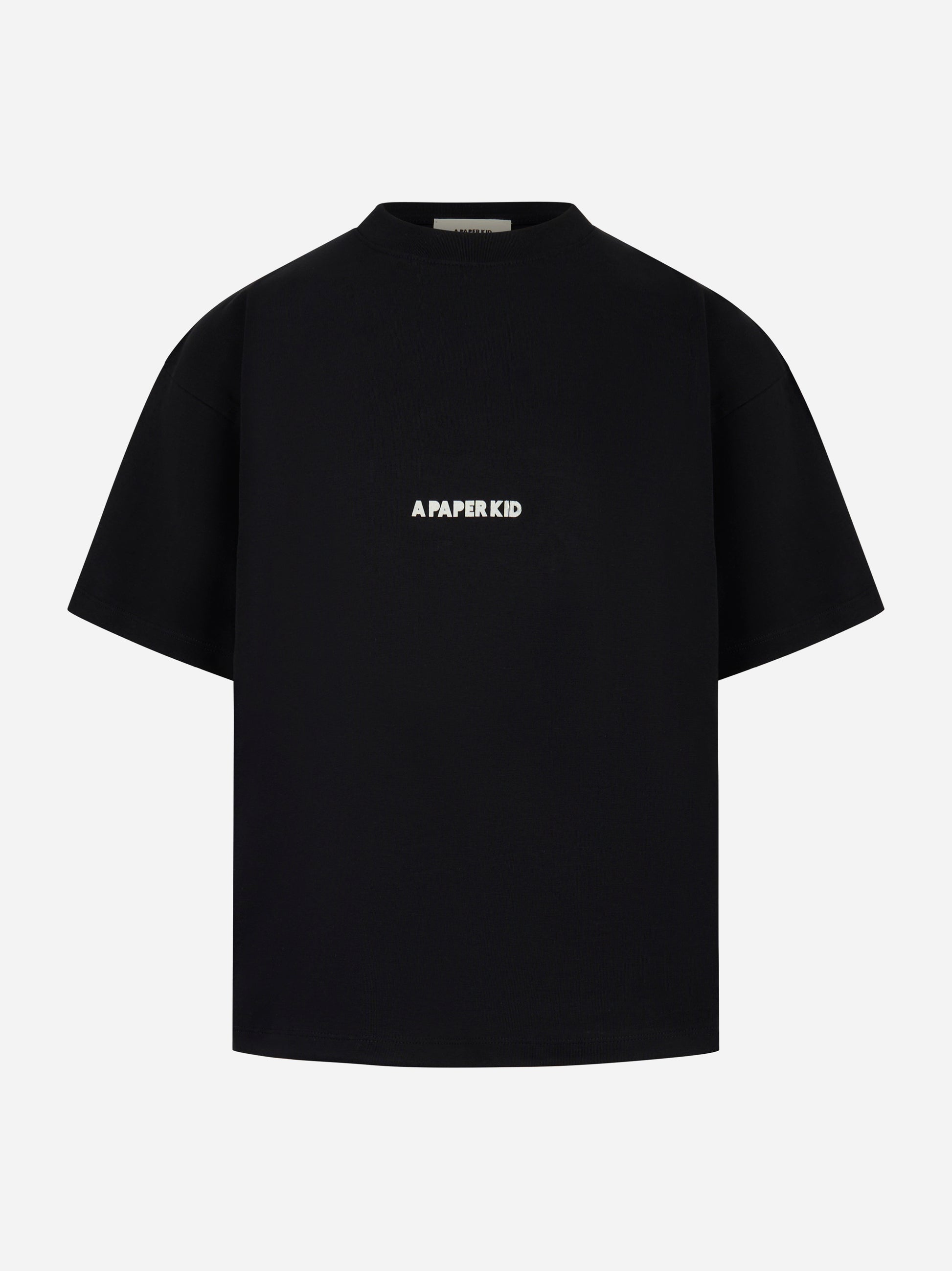 T-shirt oversize con stampa logo Nera