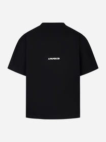 T-shirt oversize con stampa logo Nera