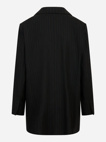 Blazer over nero con motivo gessato