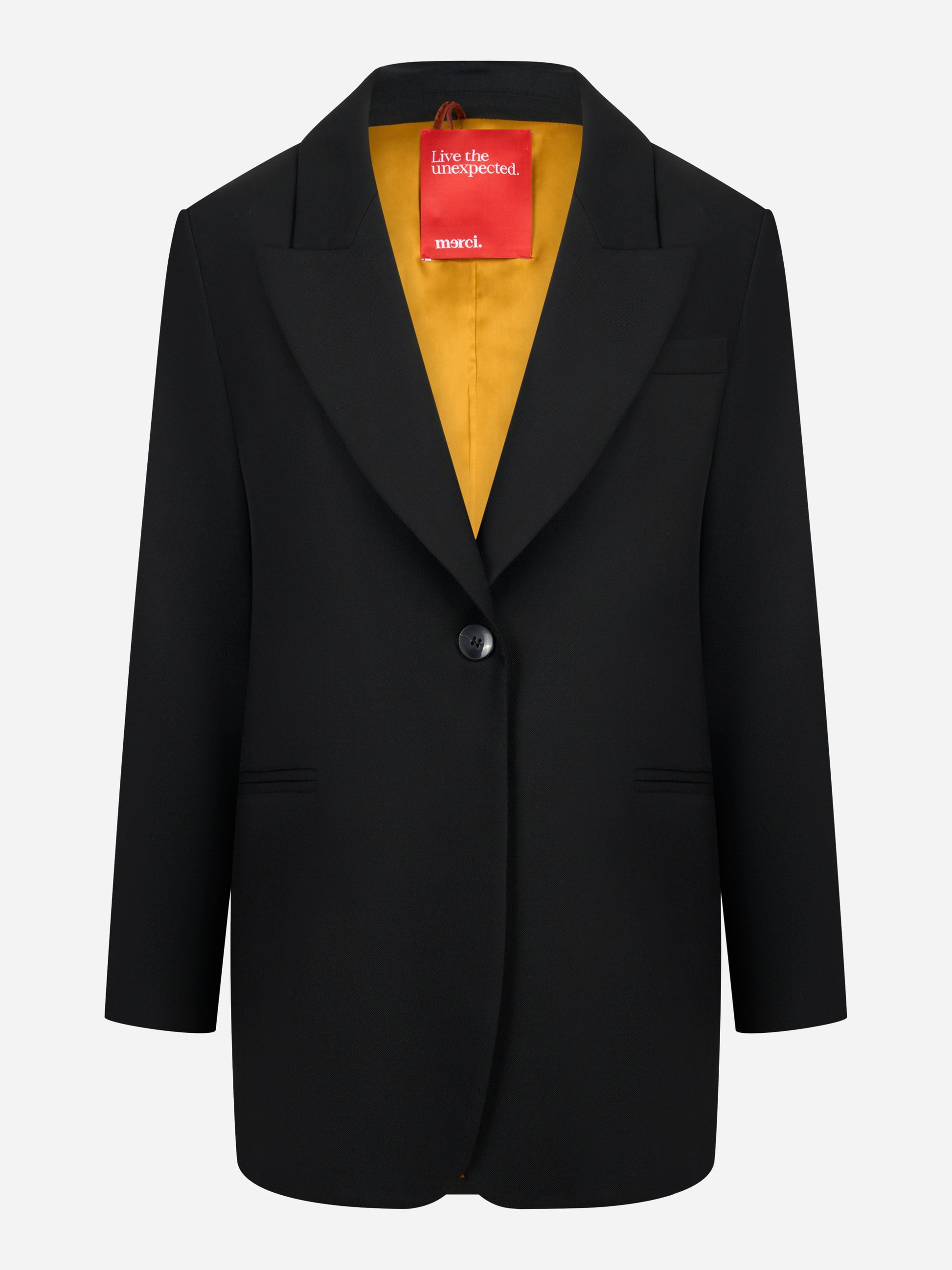 Blazer over in fresco lana stretch nero