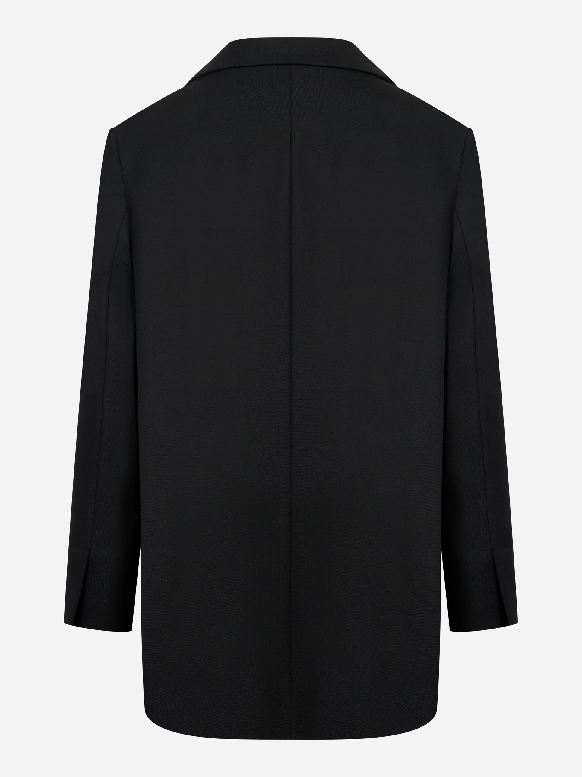 Blazer over in fresco lana stretch nero