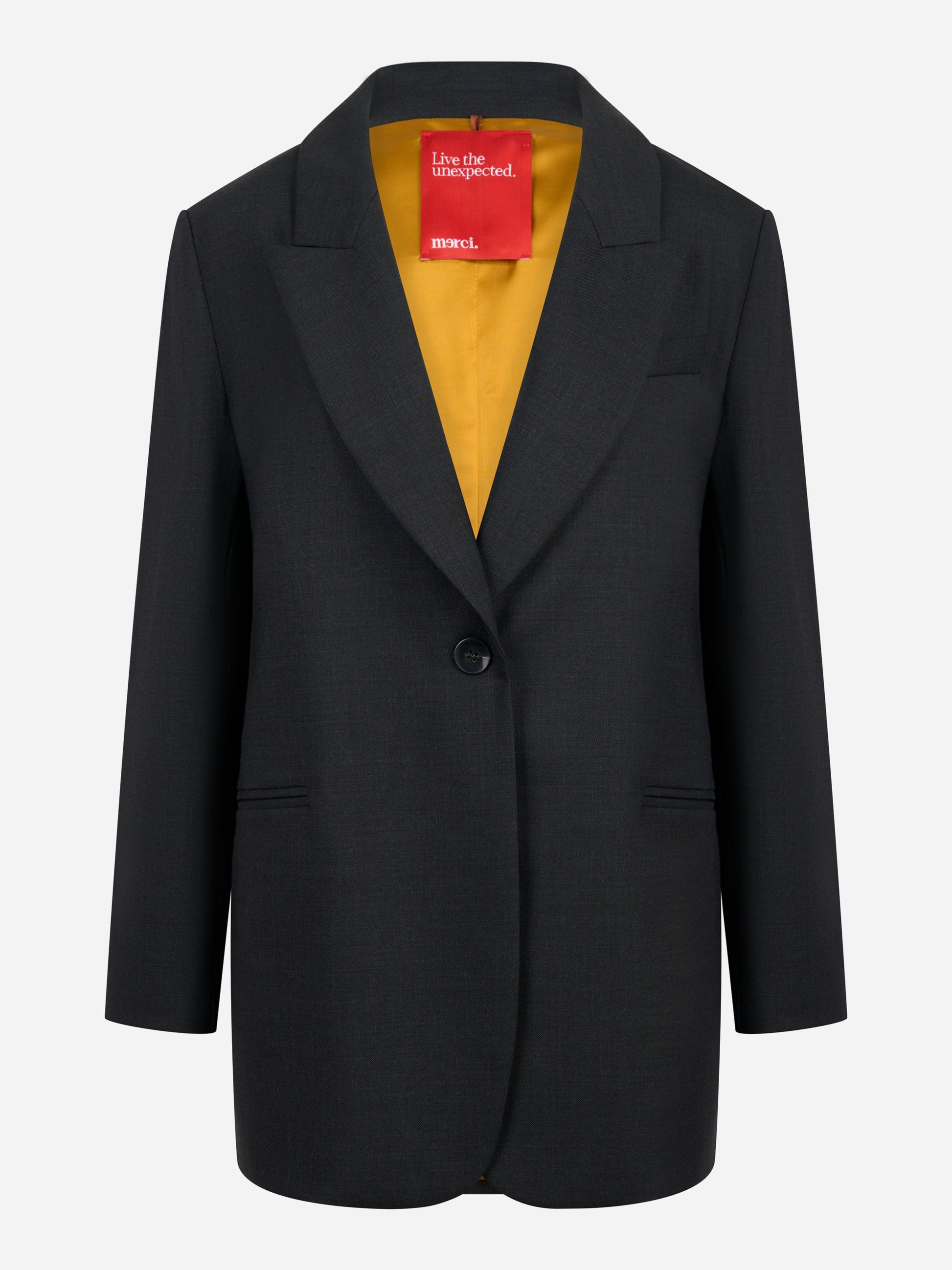 Blazer over in fresco lana stretch grigio