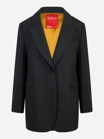 Blazer over in fresco lana stretch grigio