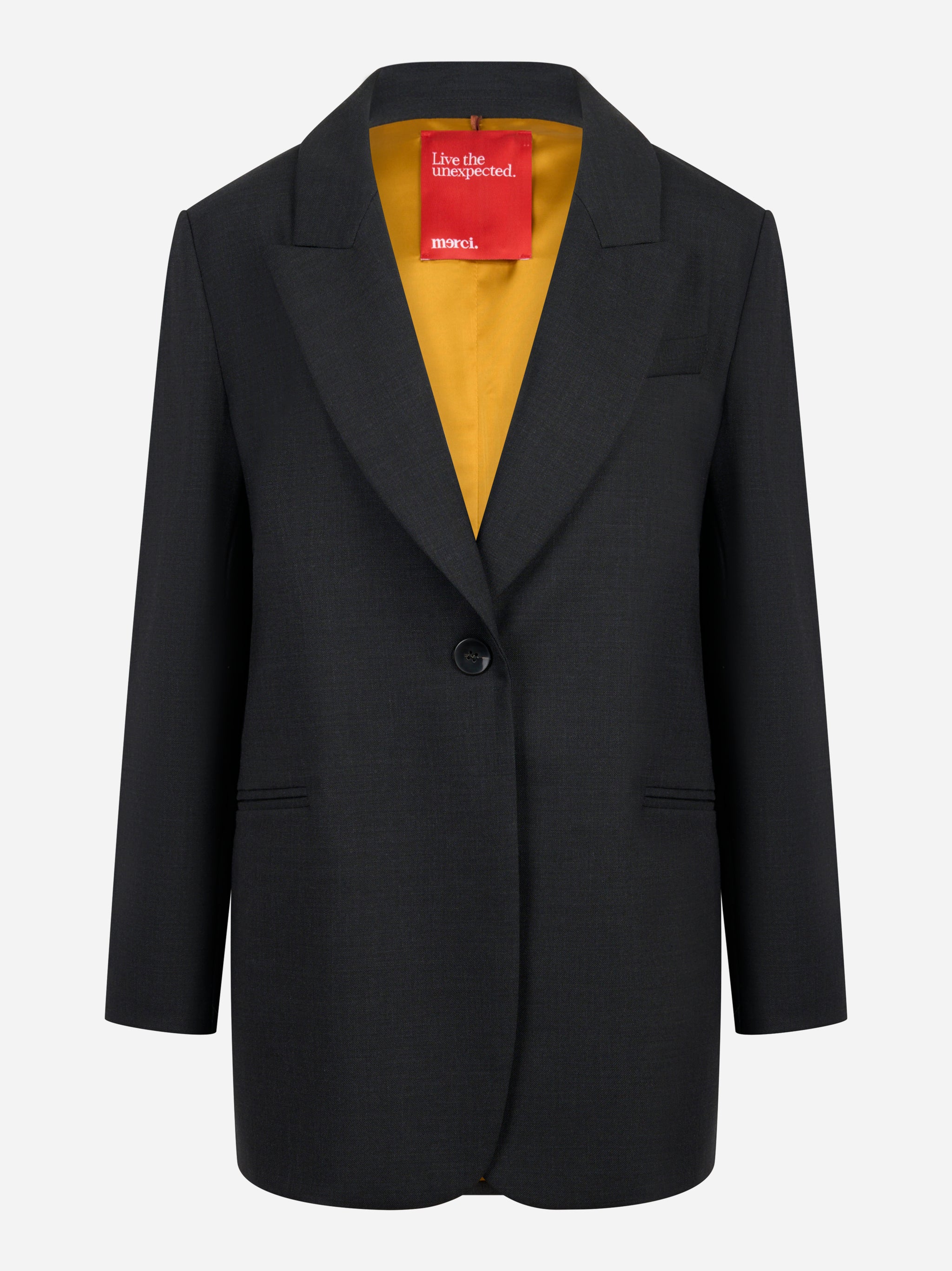 Blazer over in fresco lana stretch grigio