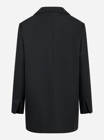 Blazer over in fresco lana stretch grigio