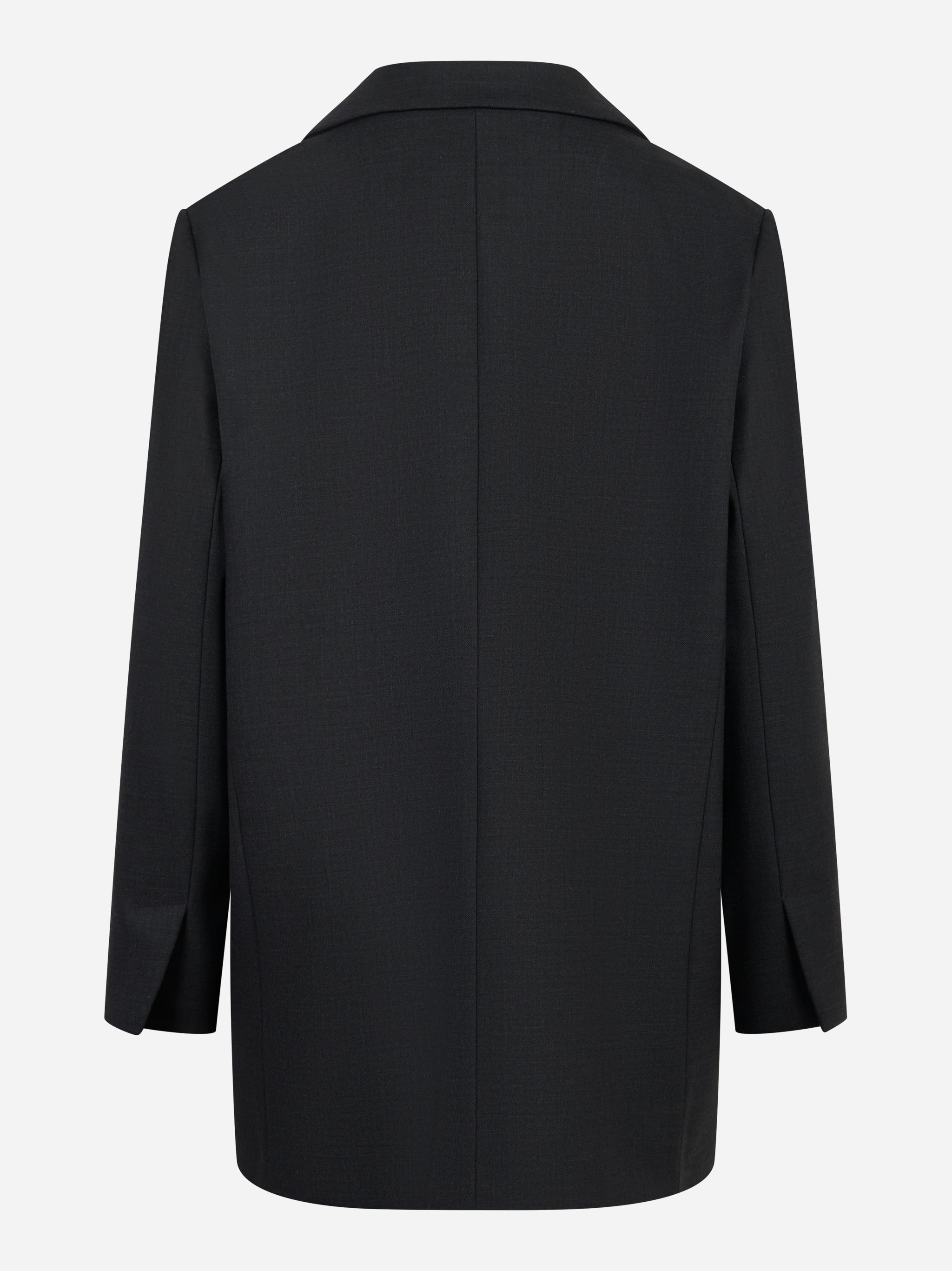 Blazer over in fresco lana stretch grigio