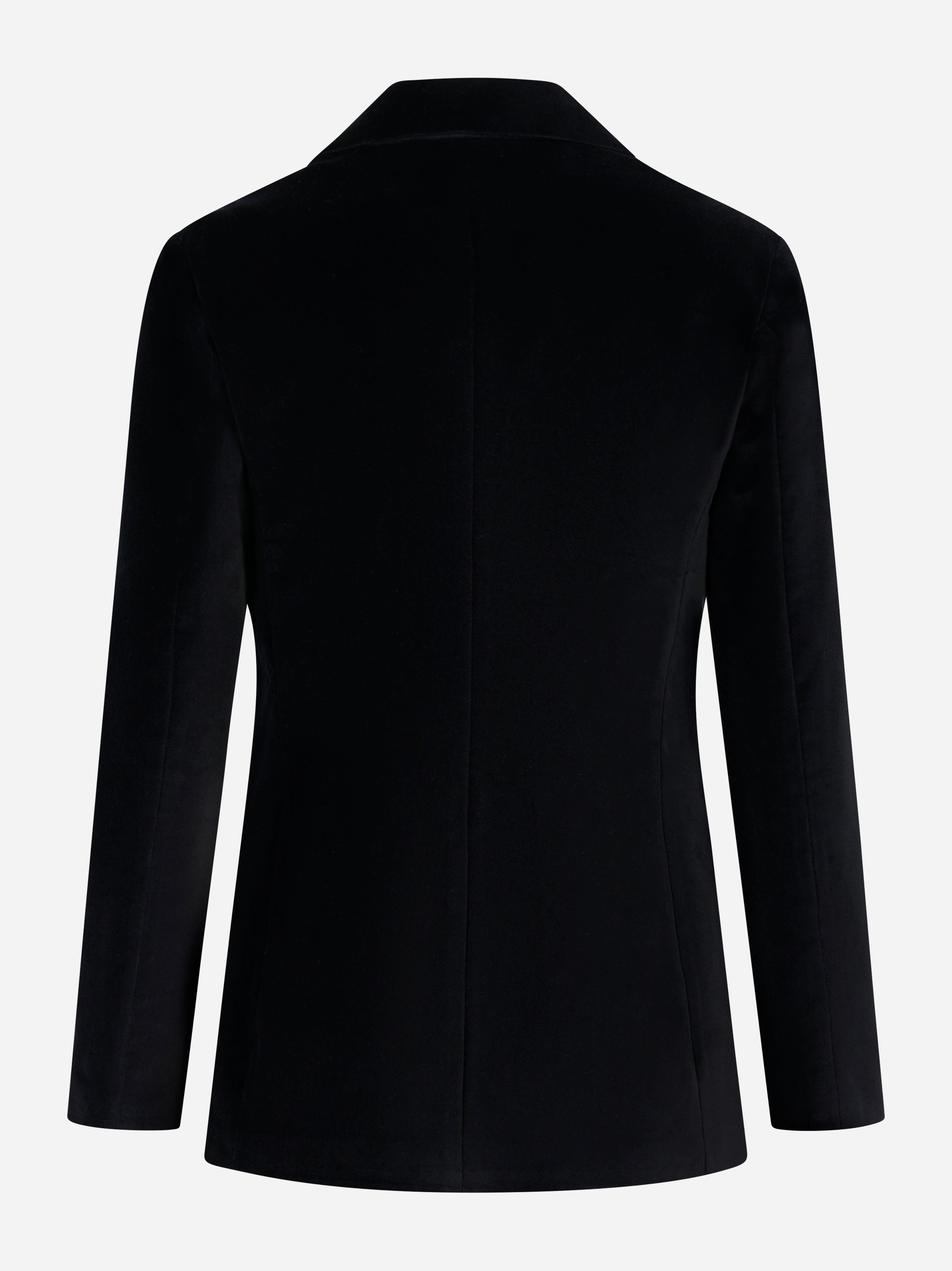 Blazer in velluto liscio nero
